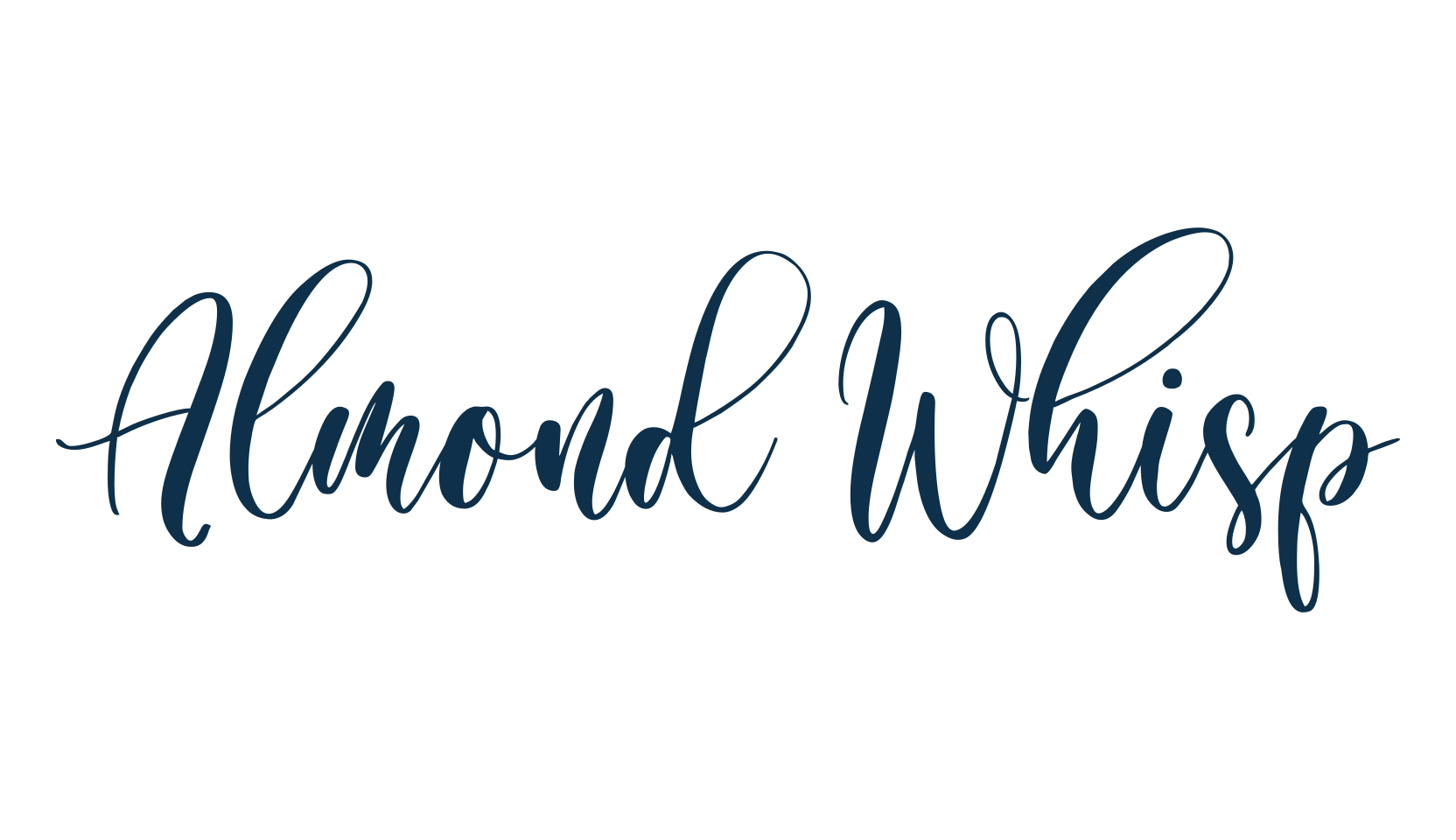 Almond Whisp, calligraphy font preview