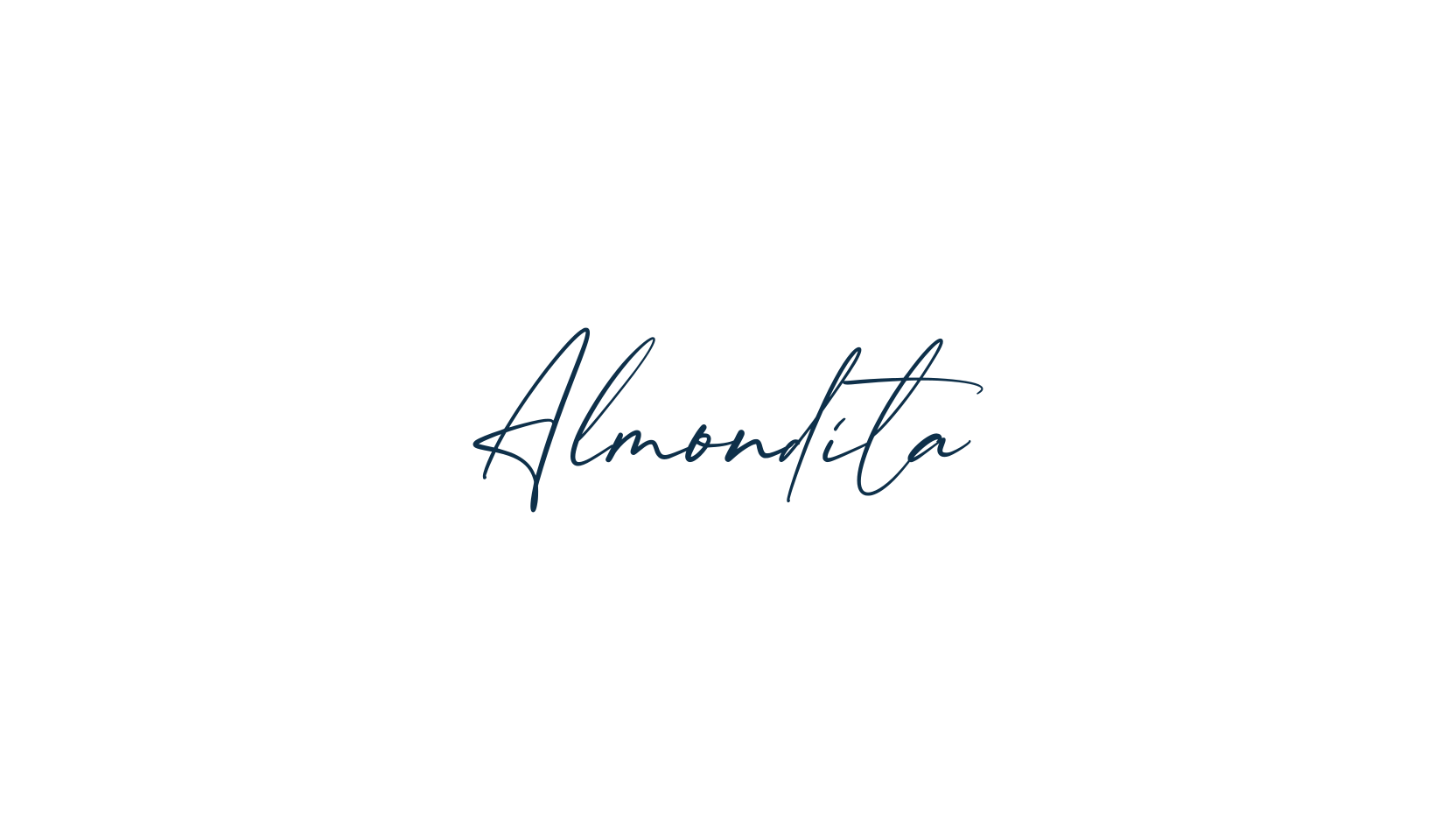 Almondita, script handwritten fancy decorative calligraphy font preview