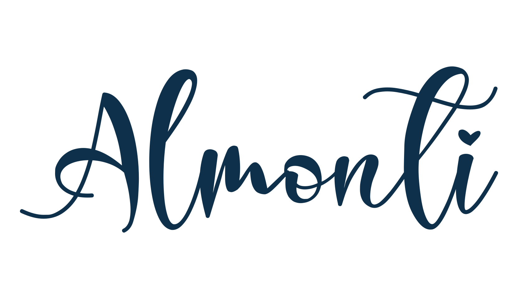 Almonti, script calligraphy fancy decorative font preview