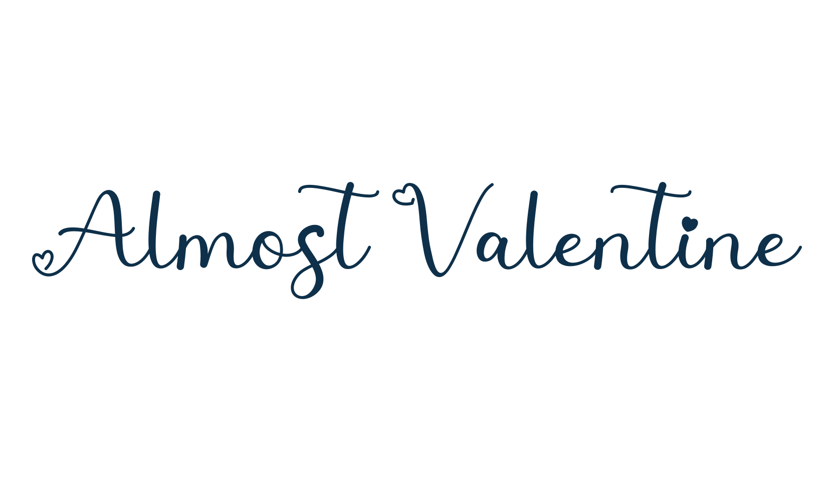 Almost Valentine, fancy decorative font preview