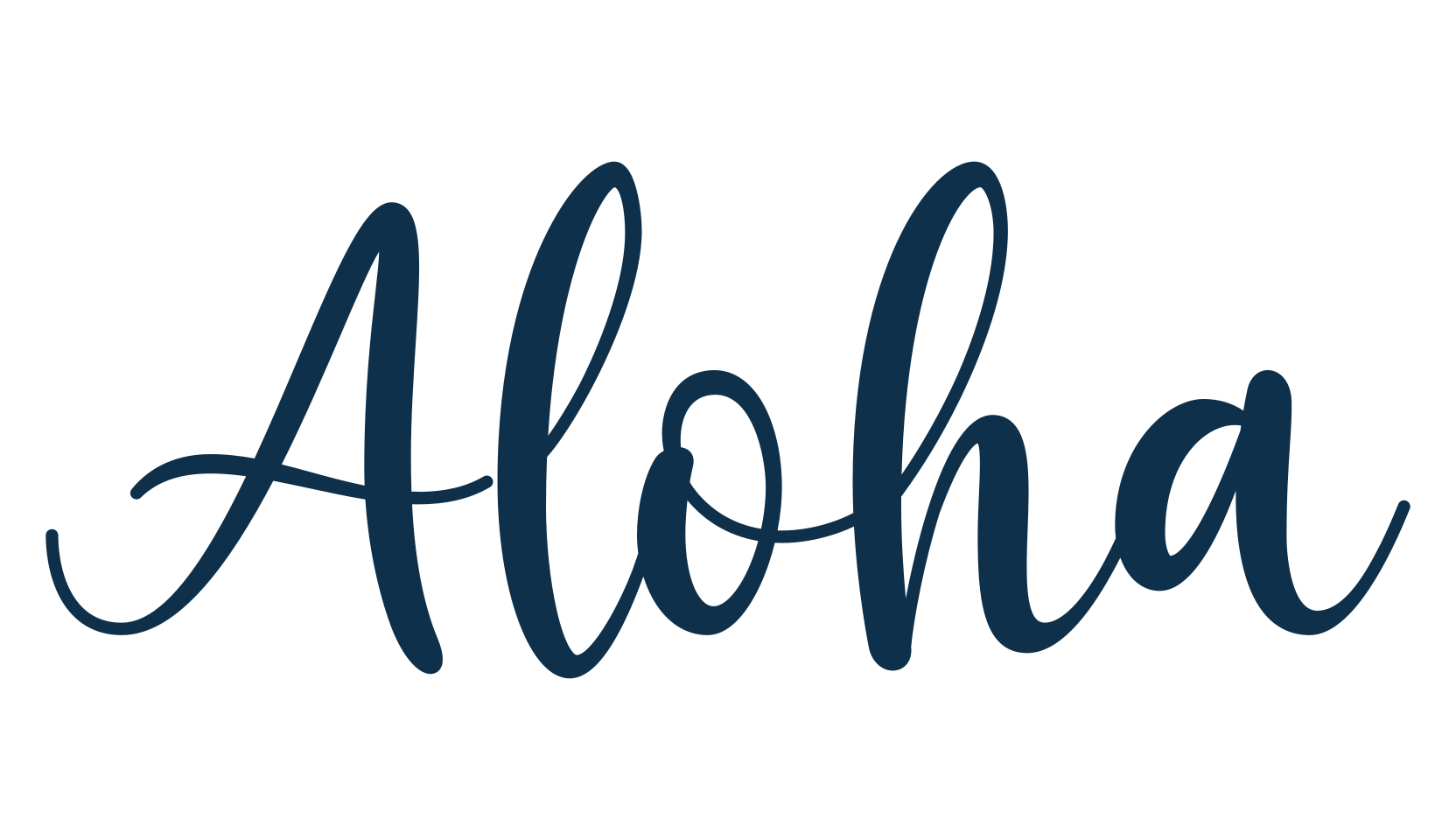 Aloha (aloha-3), calligraphy font preview