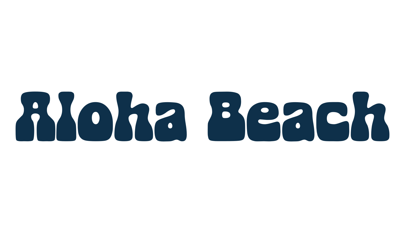 Aloha Beach, fancy groovy decorative font preview