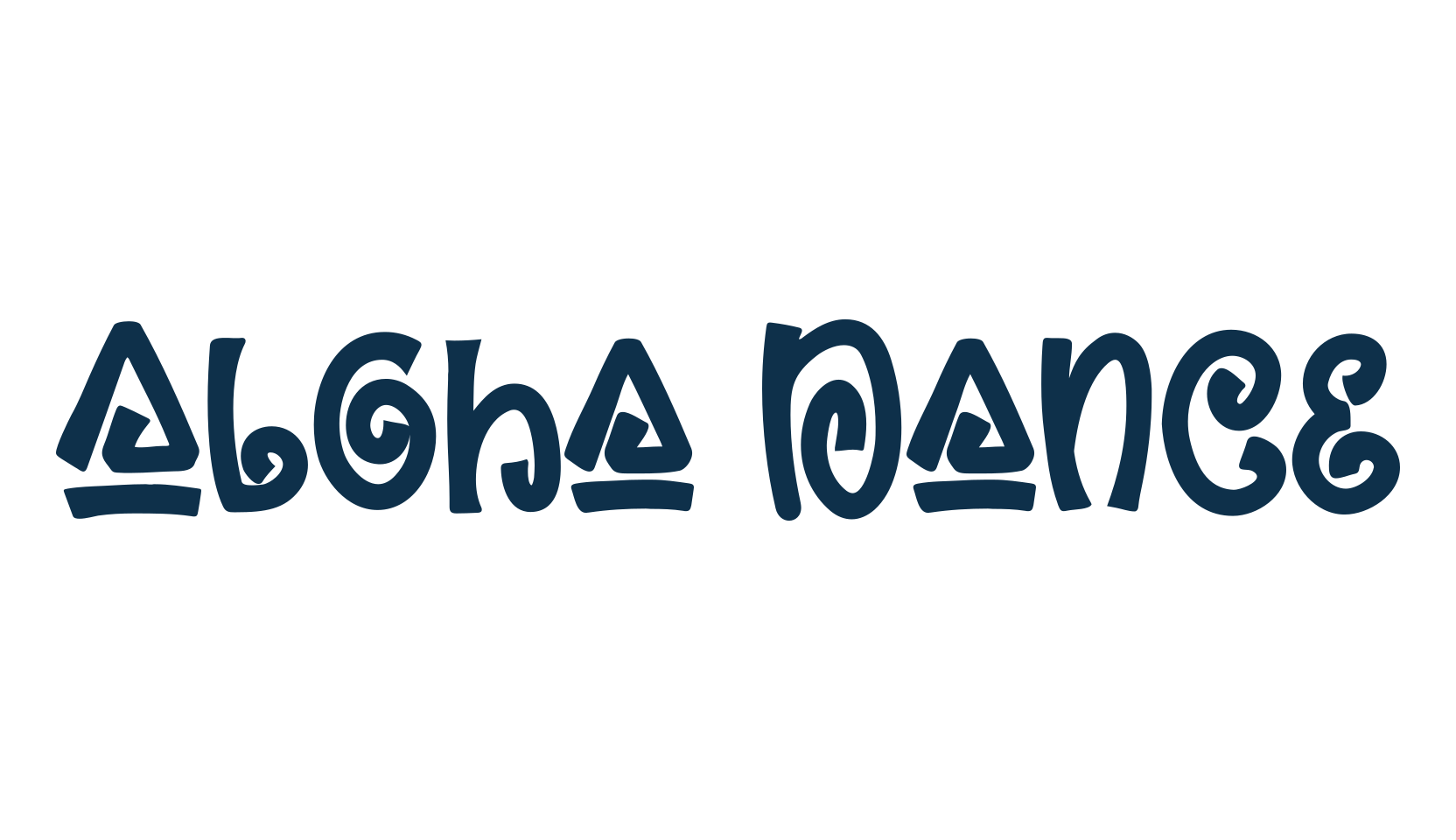 Aloha Dance, curly font preview