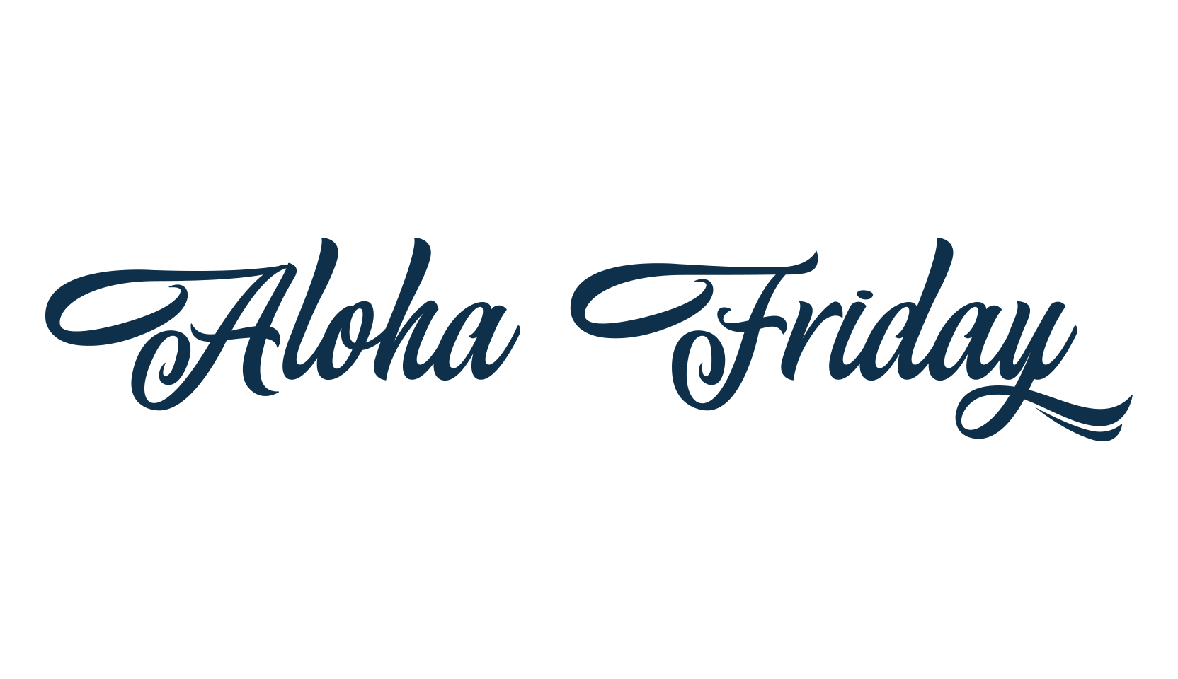 Aloha Friday, fancy decorative font preview