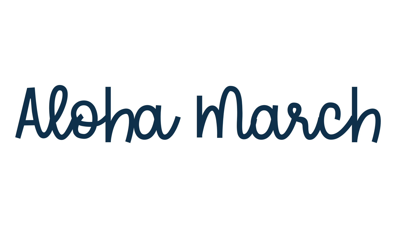 Aloha March, fancy various decorative script calligraphy font preview