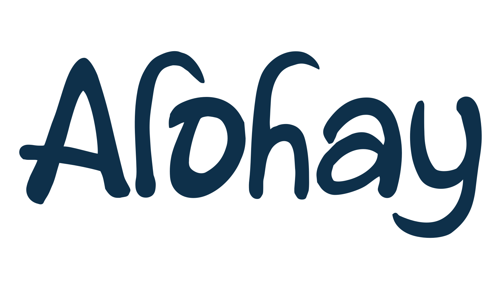 Alohay, script handwritten fancy decorative calligraphy font preview