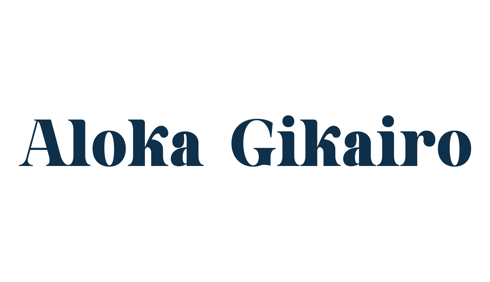 Aloka Gikairo, serif font preview