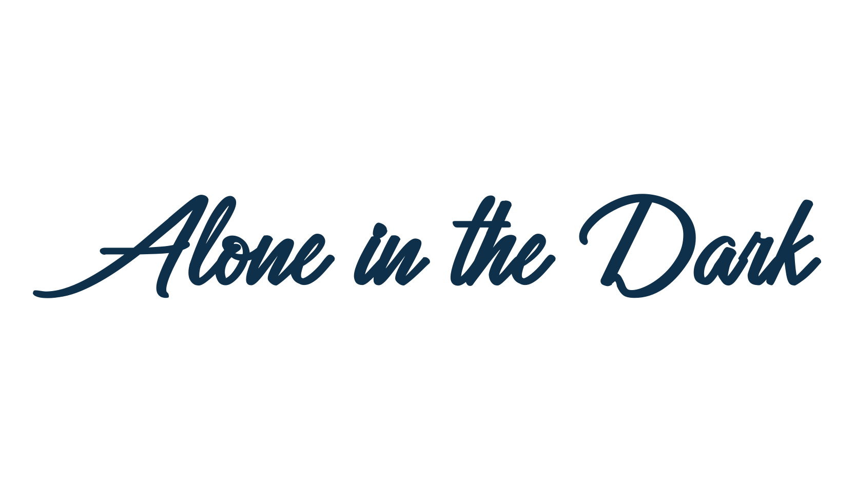Alone in the Dark, handwriting font preview