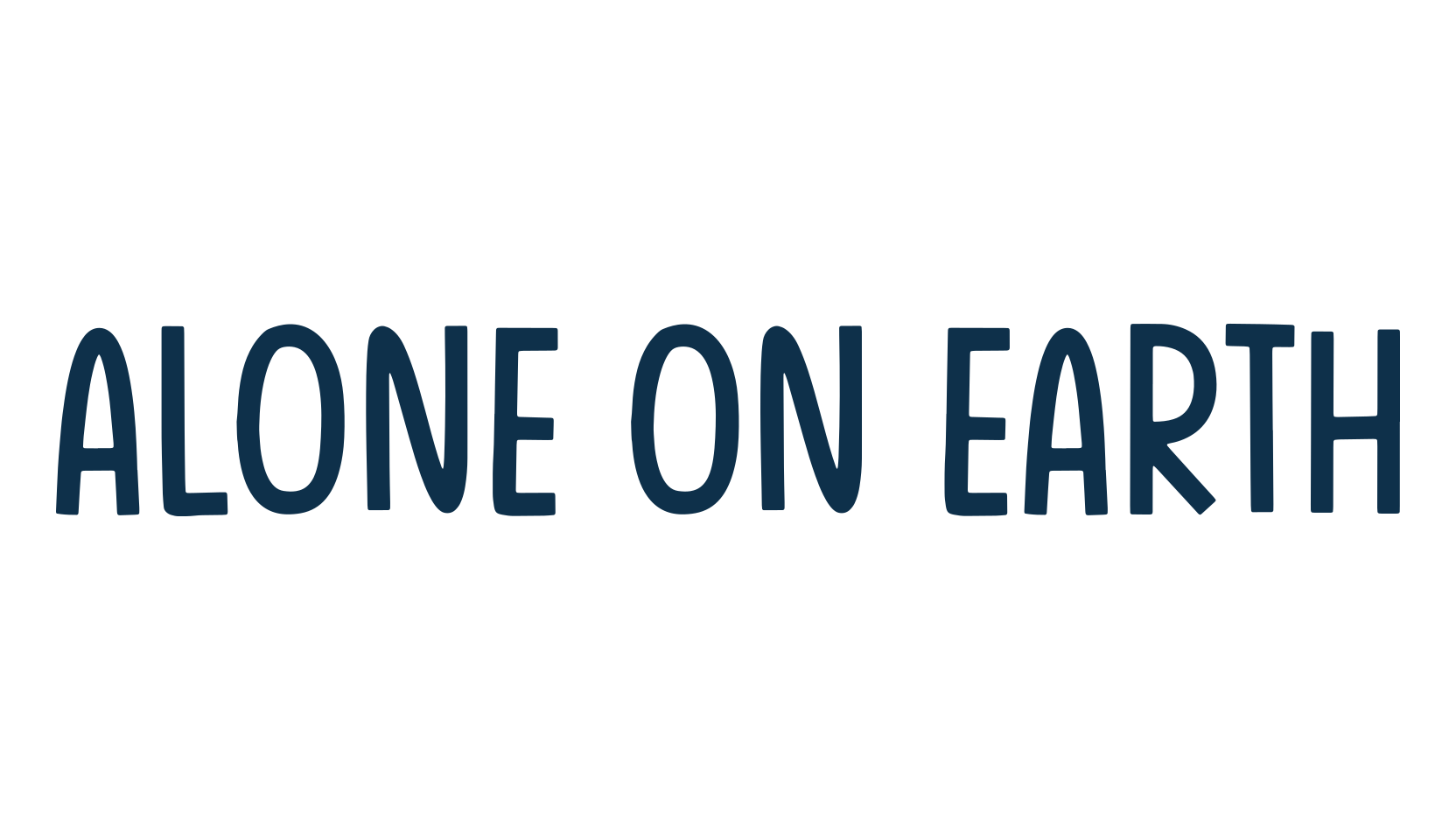 Alone On Earth, cartoon font preview