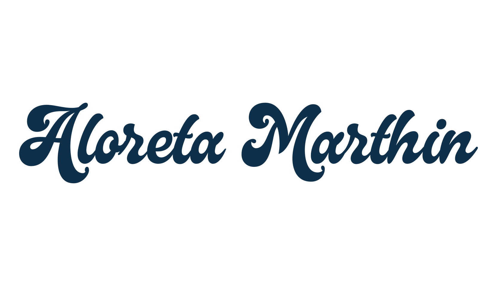 Aloreta Marthin, old school font preview