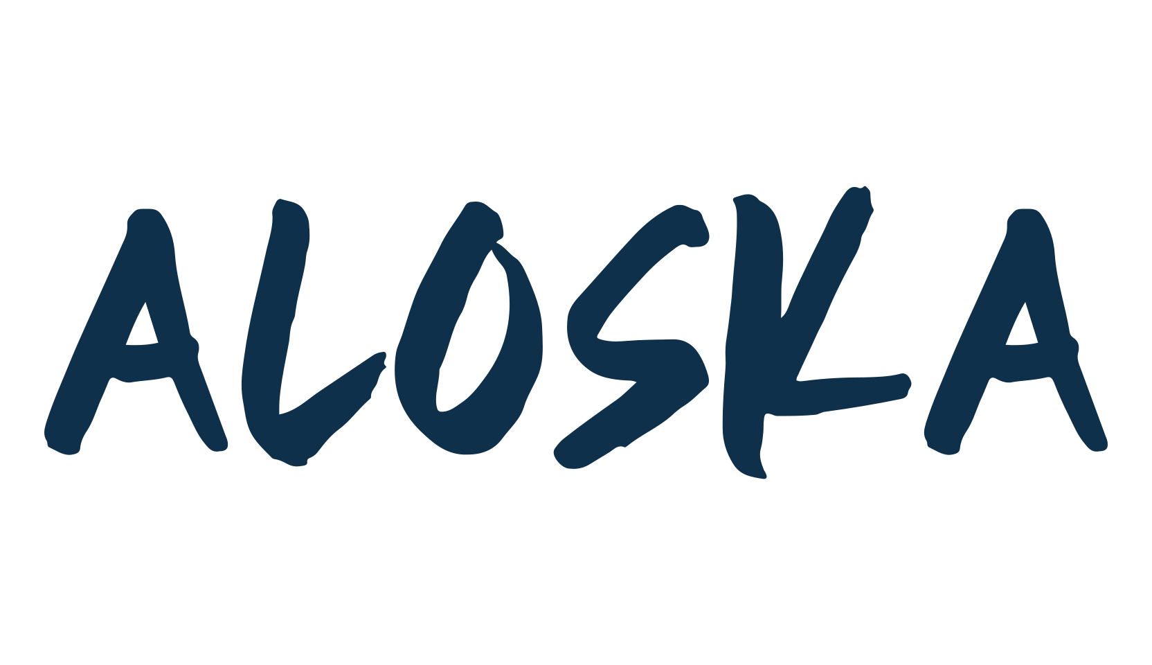 Aloska, brush font preview