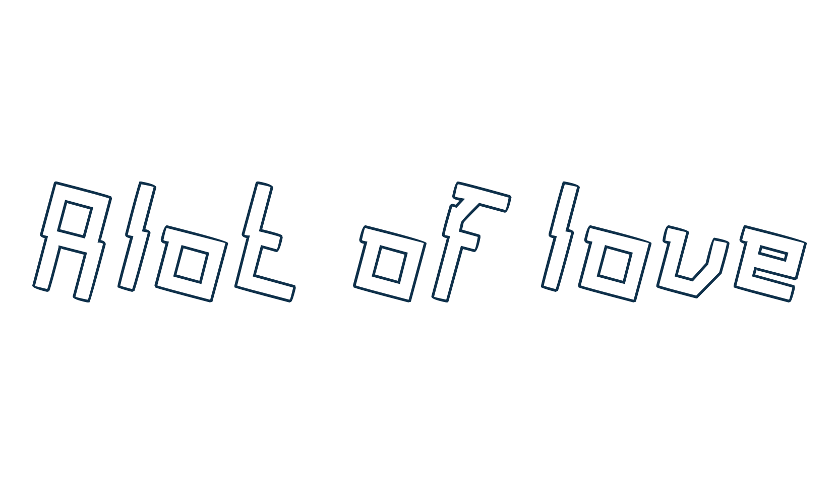 Alot of love, fancy various techno sci-fi font preview