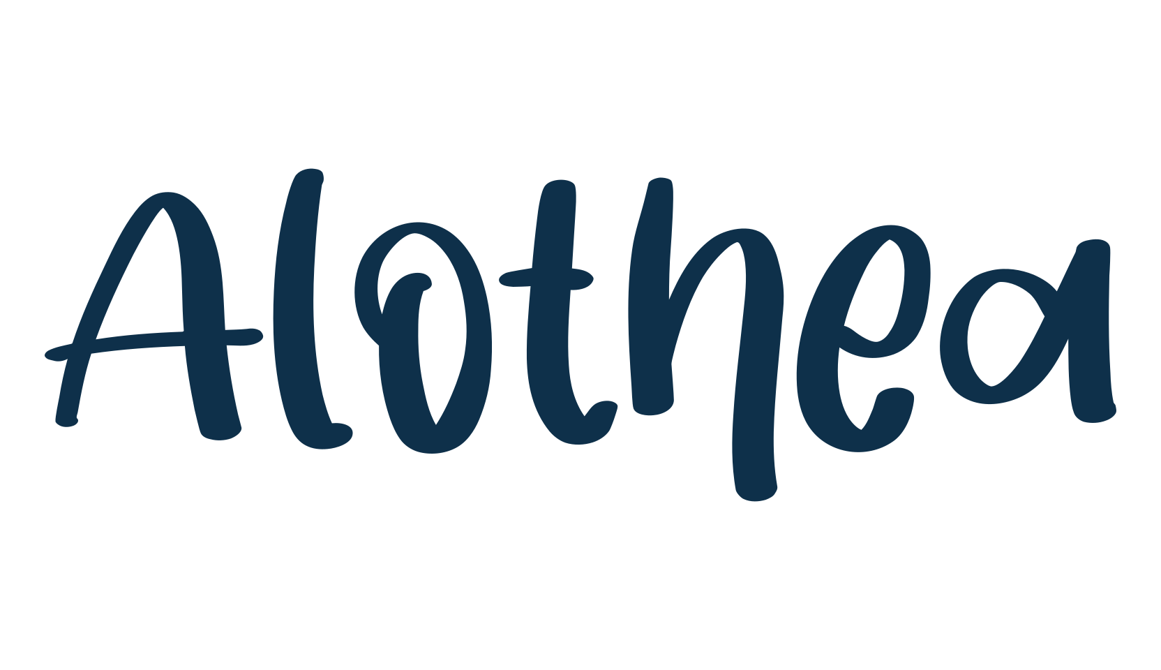 Alothea, handwriting font preview