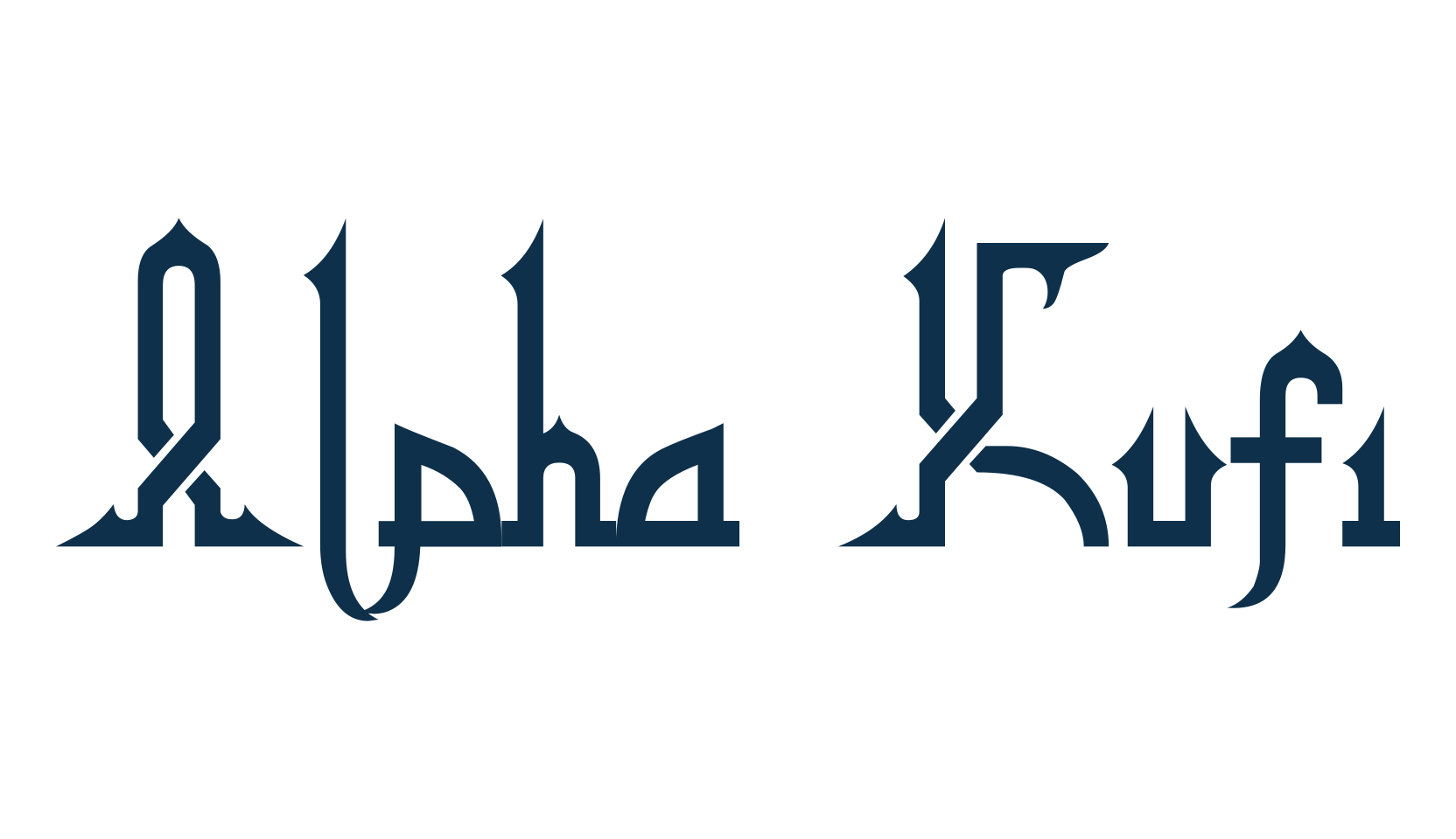 Alpha Kufi, foreign look arabic font preview