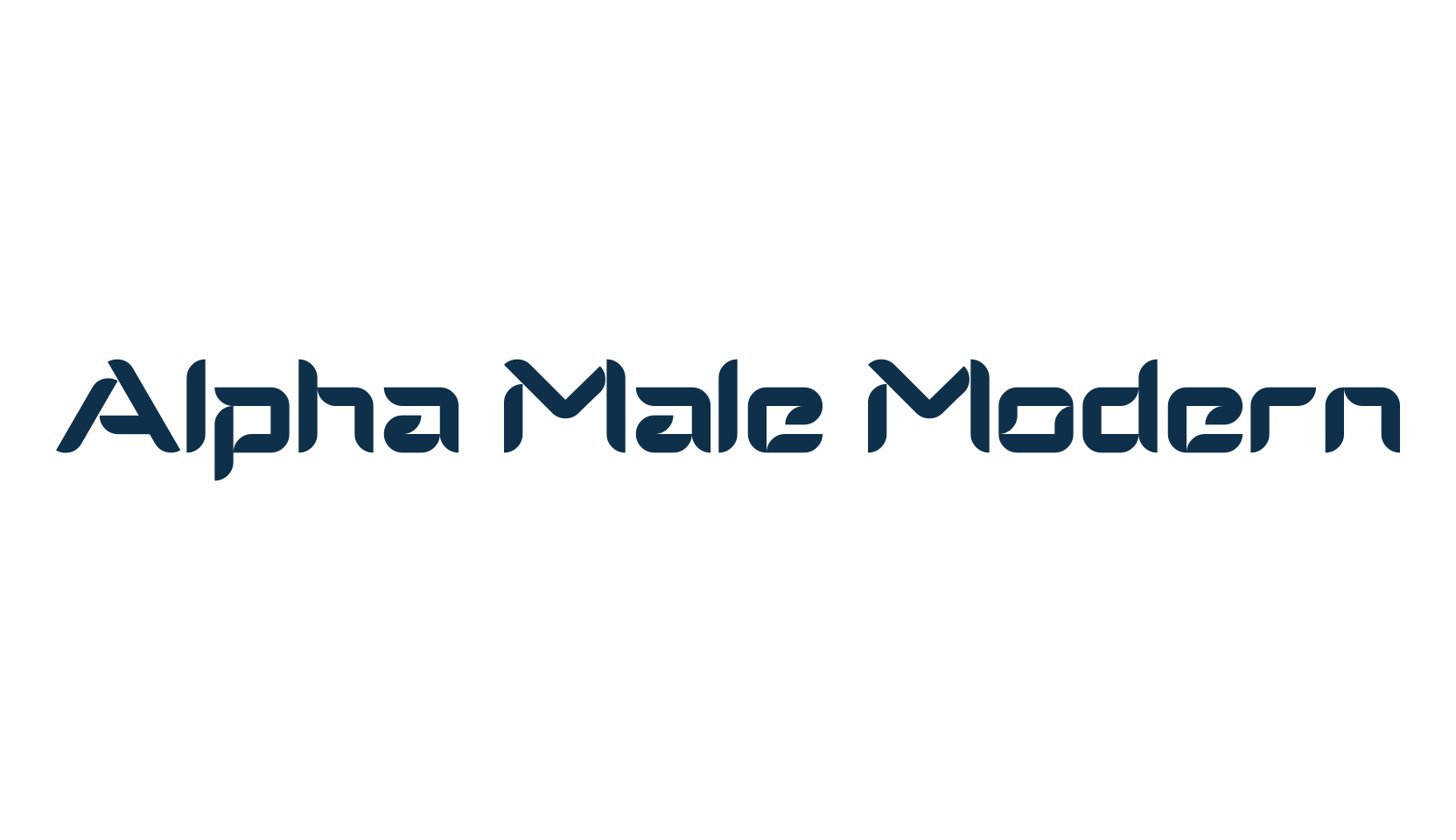 Alpha Male Modern, techno sci-fi font preview