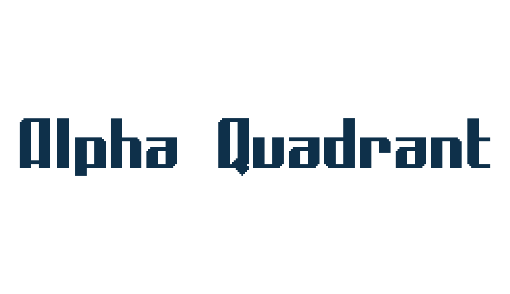 Alpha Quadrant, techno square sci-fi font preview