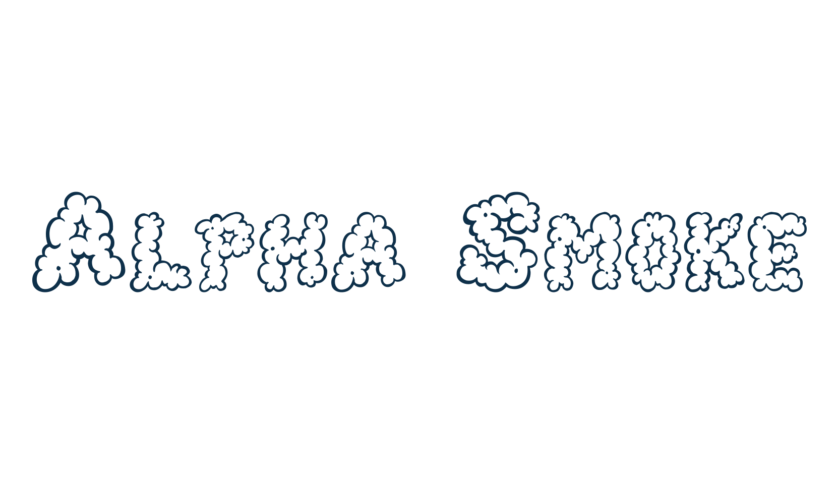 Alpha Smoke, decorative font preview