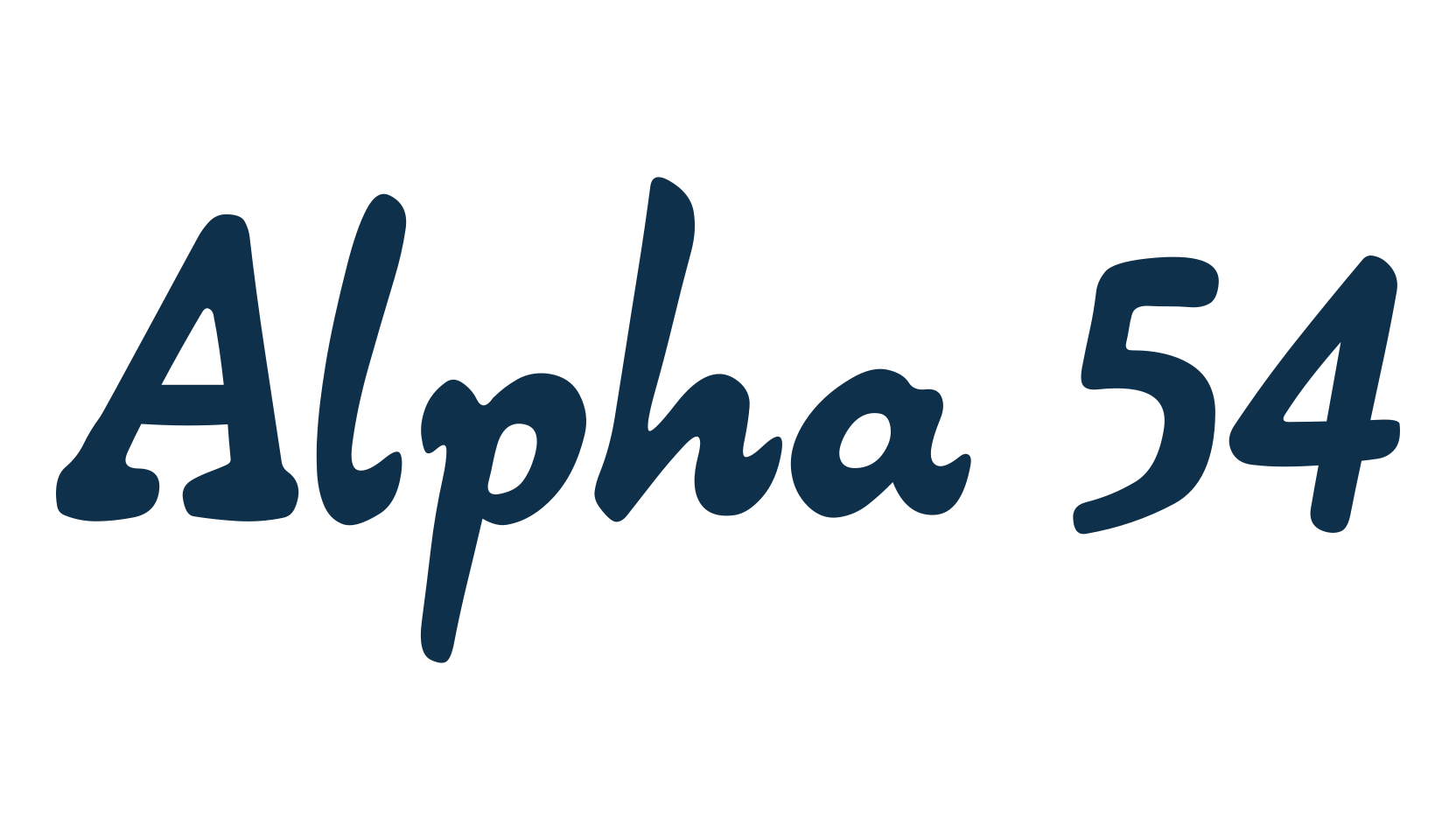 Alpha 54, brush font preview