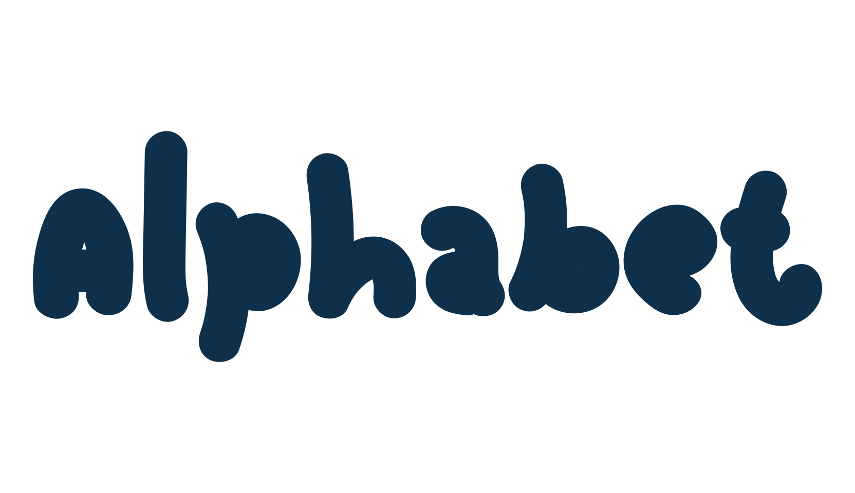 Alphabet, fancy cartoon decorative font preview