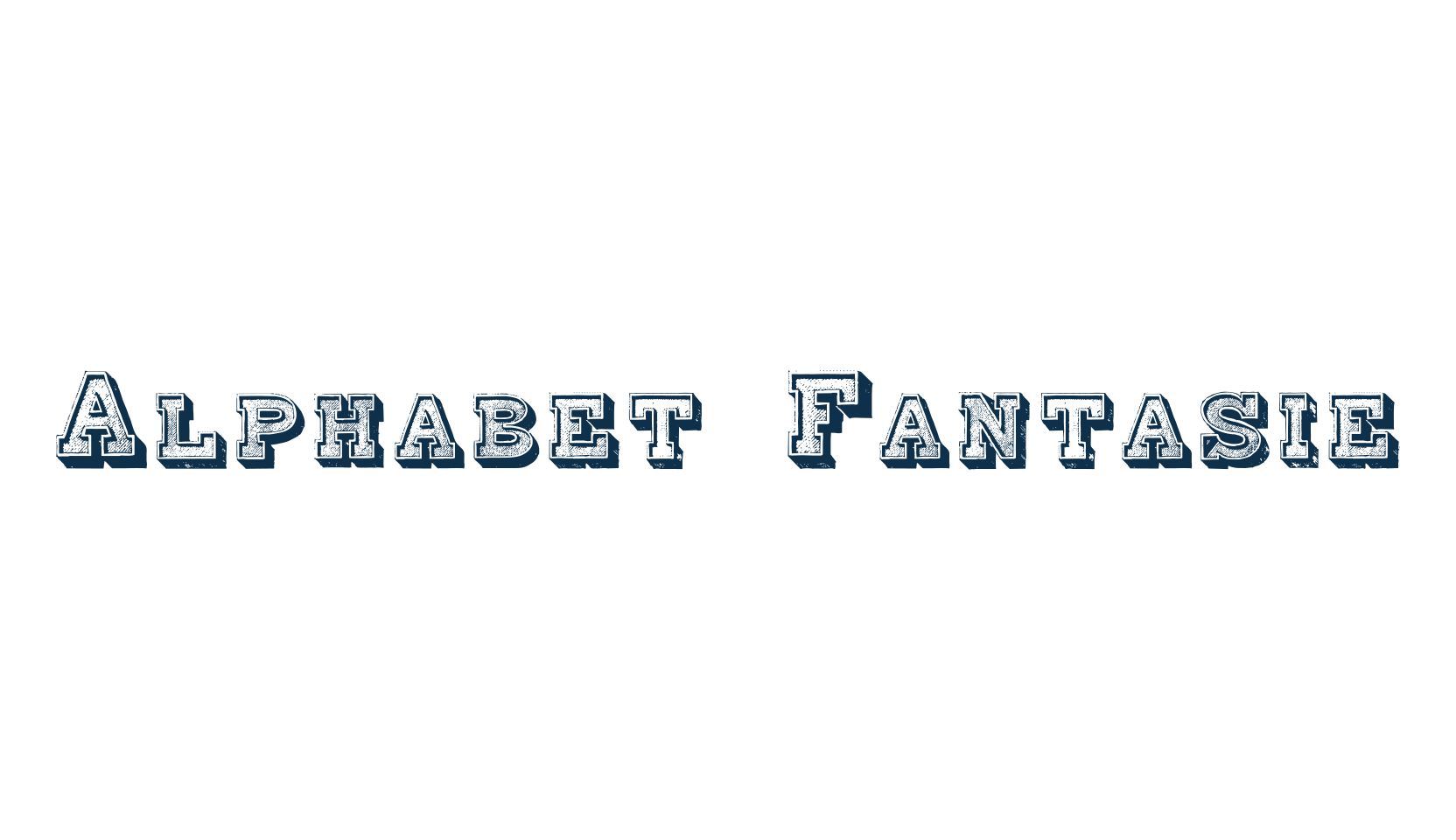 Alphabet Fantasie, eroded font preview