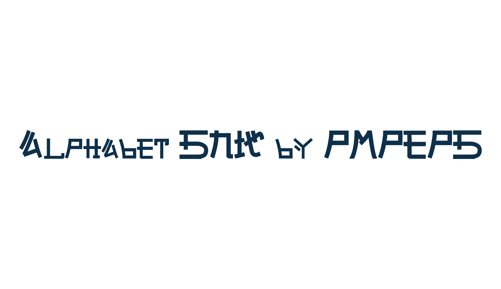 Alphabet SNK by PMPEPS, foreign look chinese, jpn font preview