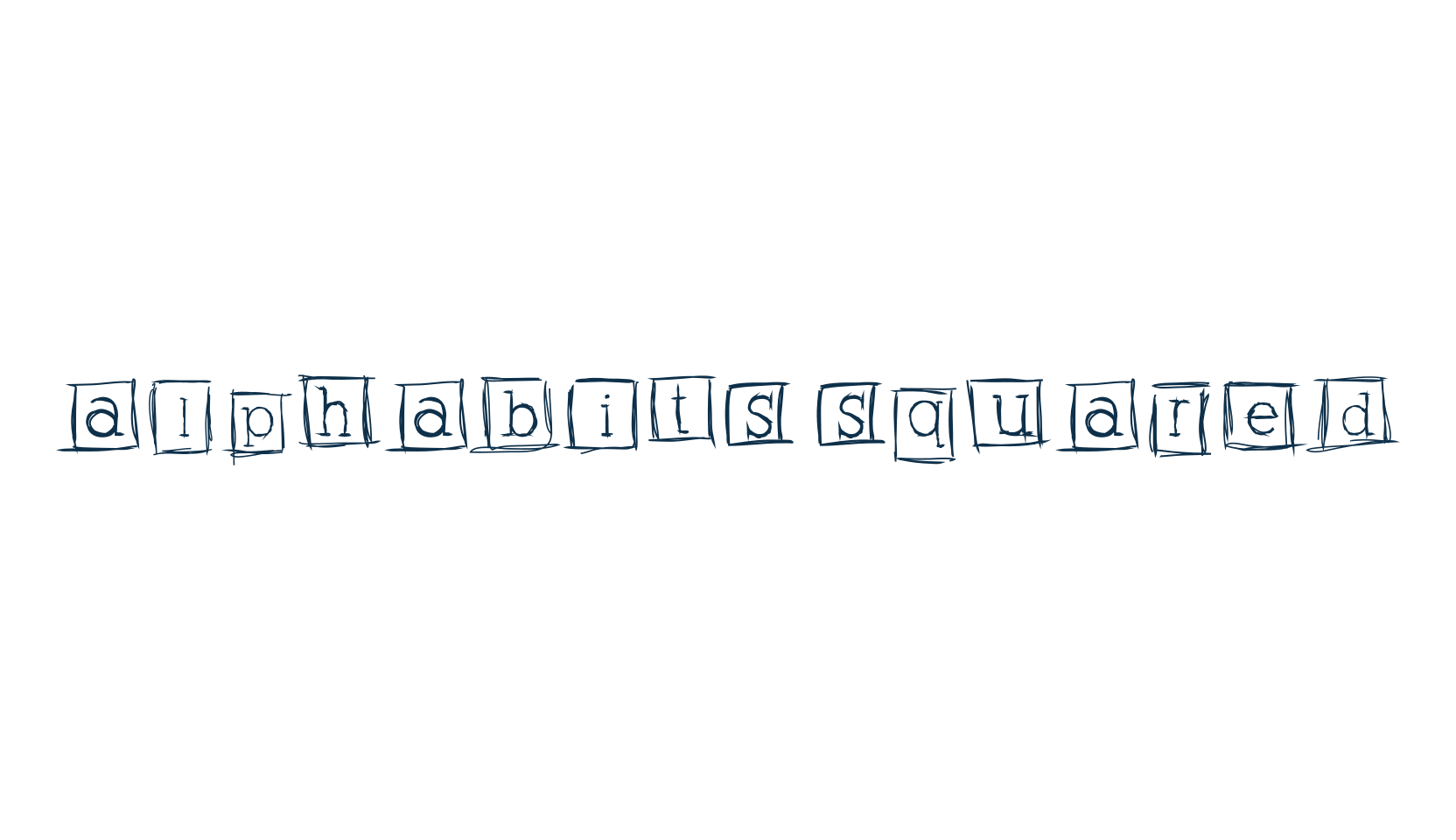 Alphabits Squared, decorative font preview