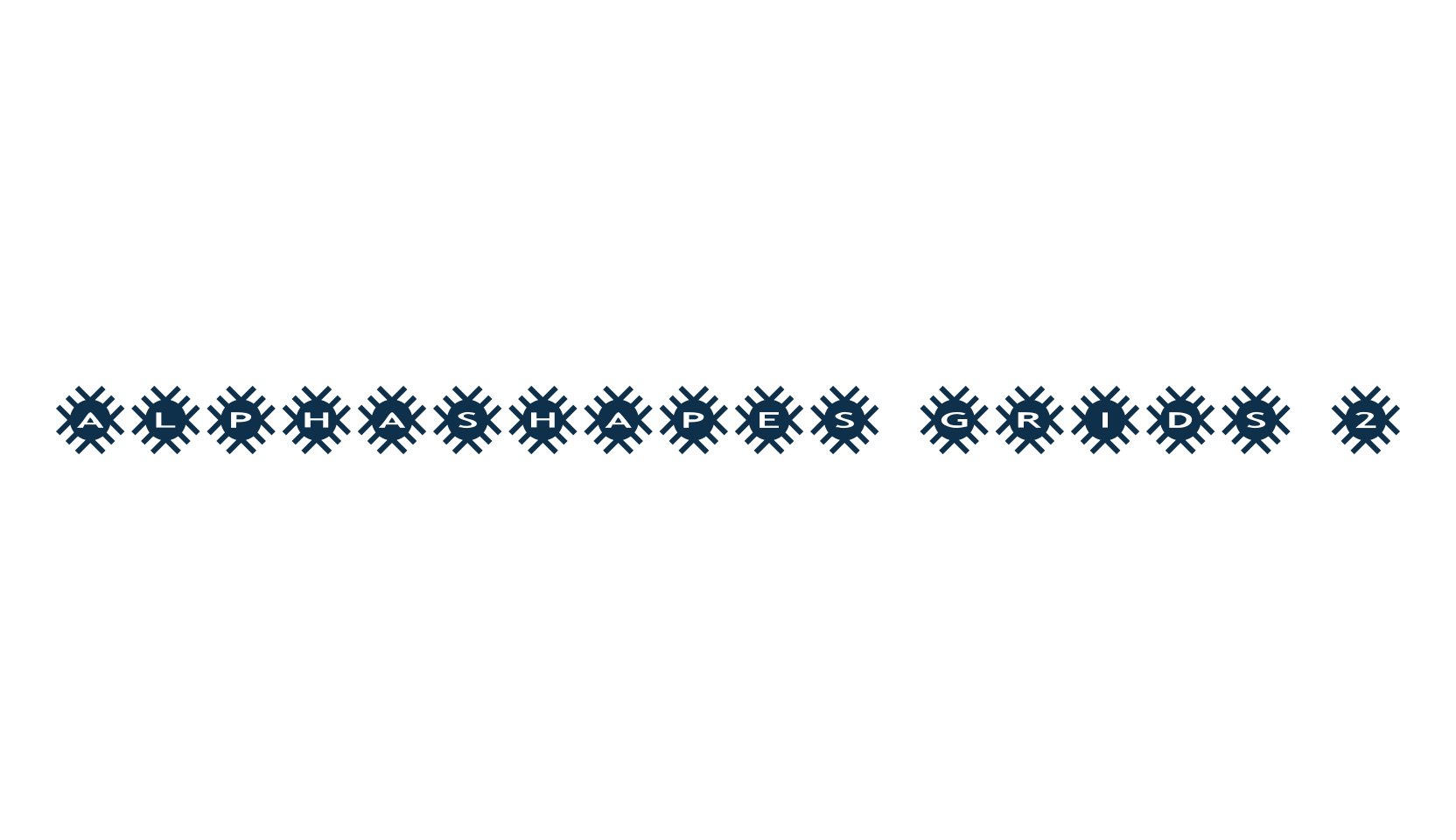 AlphaShapes grids 2, fancy decorative font preview