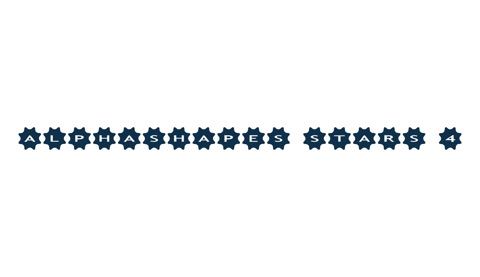 AlphaShapes stars 4, decorative font preview