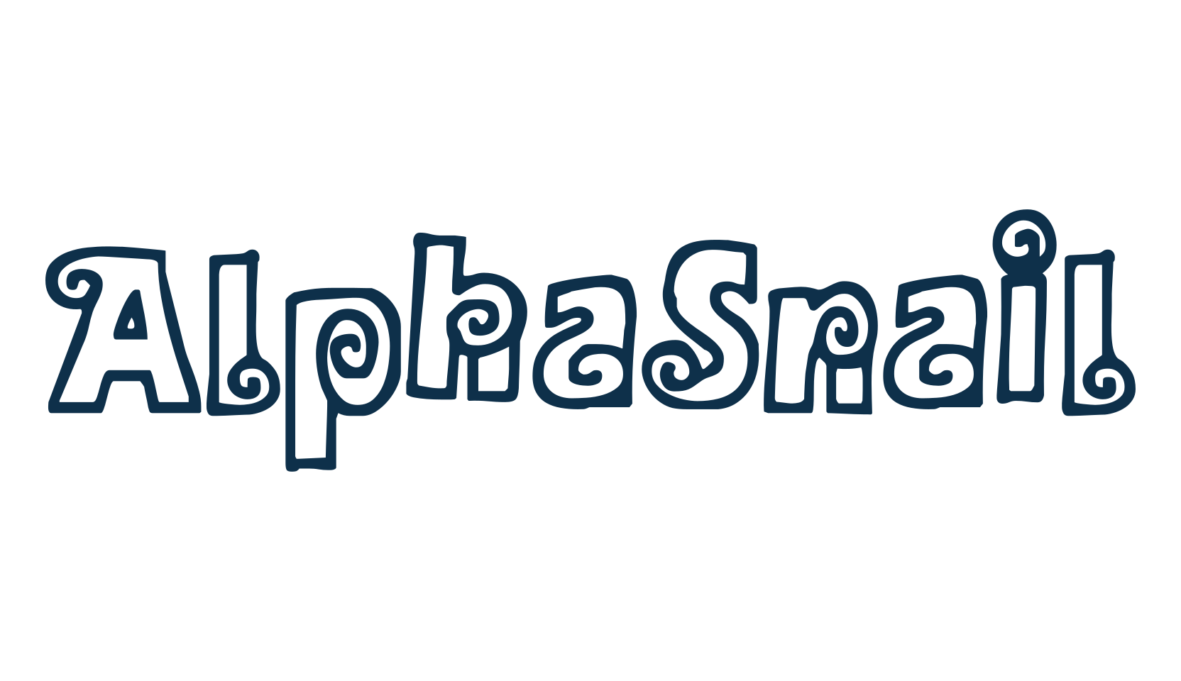 AlphaSnail, fancy curly decorative font preview