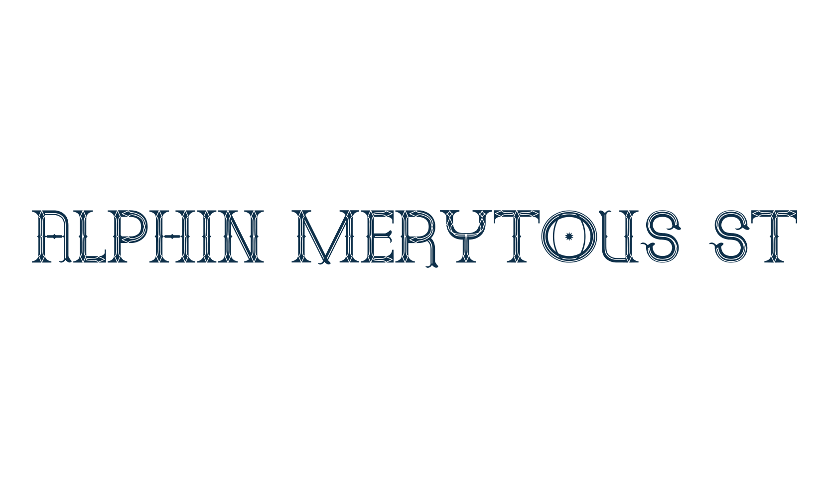 Alphin Merytous St, fancy decorative font preview