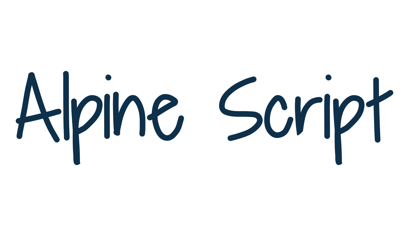 Alpine Script, script handwritten fancy decorative calligraphy font preview