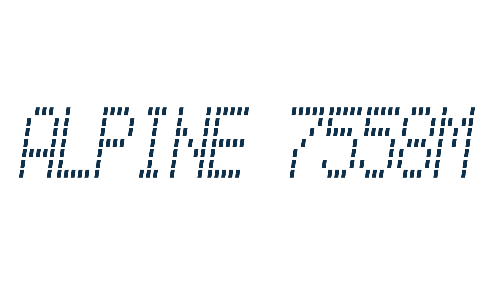 Alpine 7558M, techno lcd sci-fi font preview