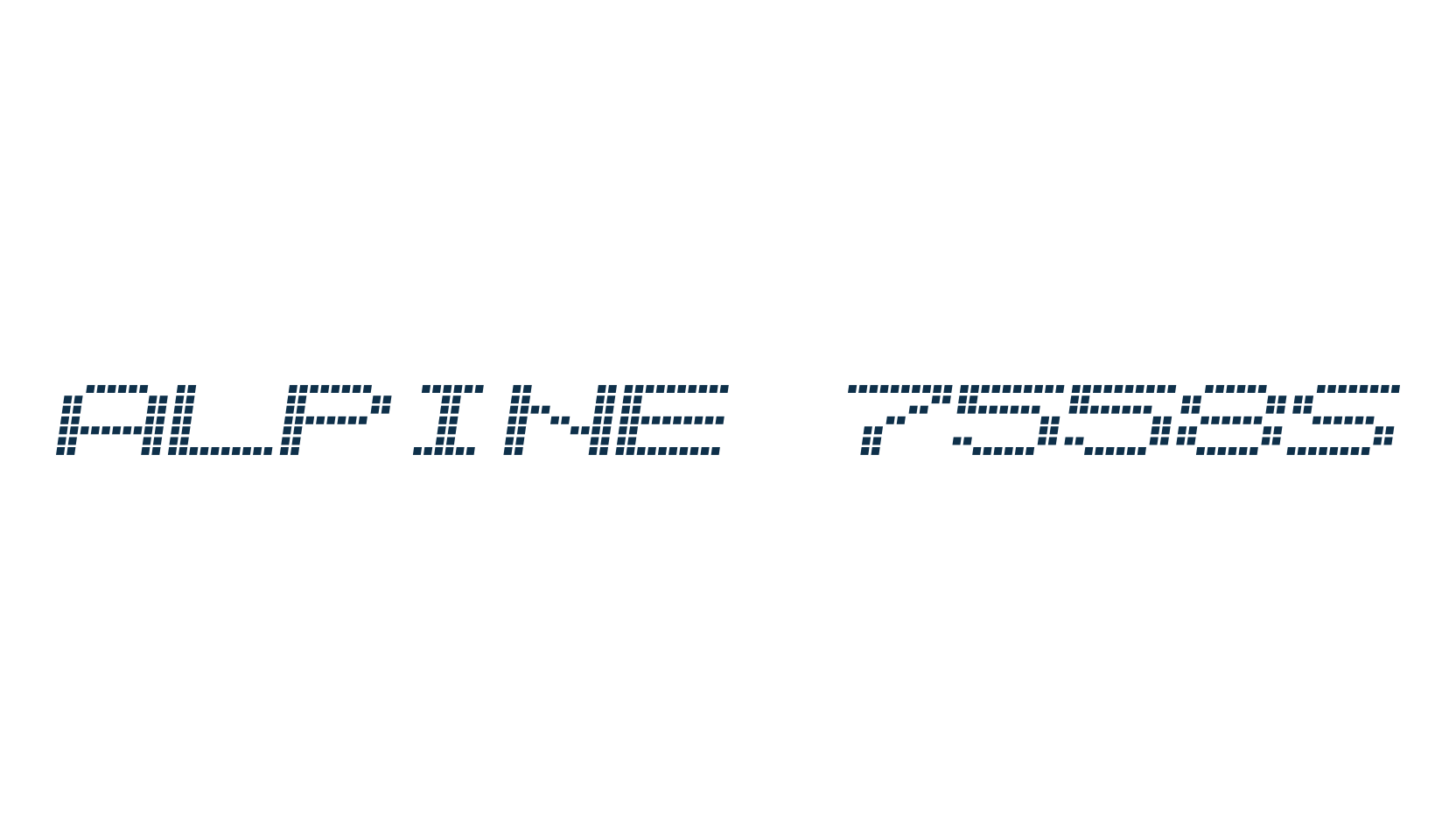 Alpine 7558S, techno lcd sci-fi font preview