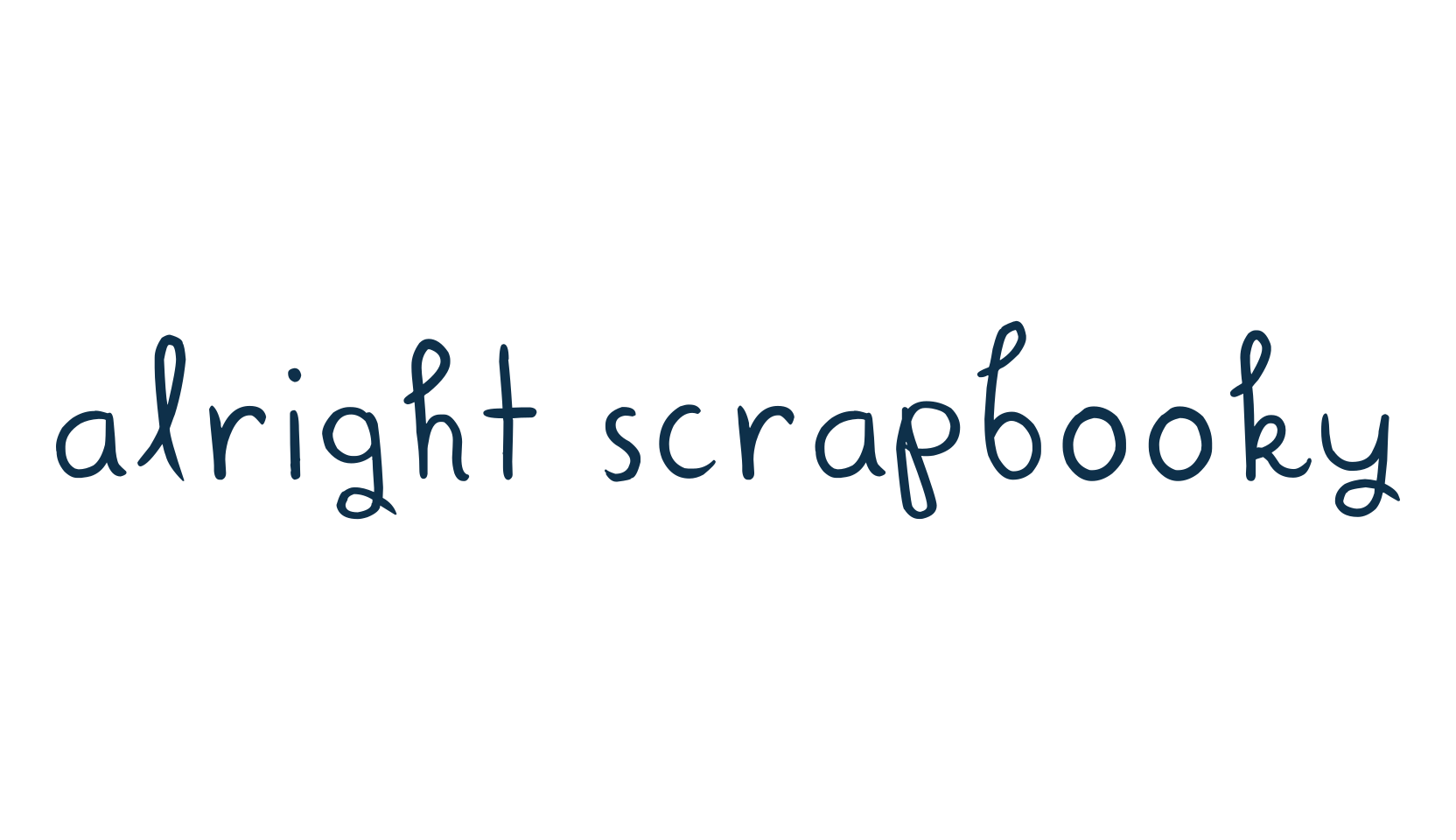Alright Scrapbooky, script handwritten fancy decorative calligraphy font preview