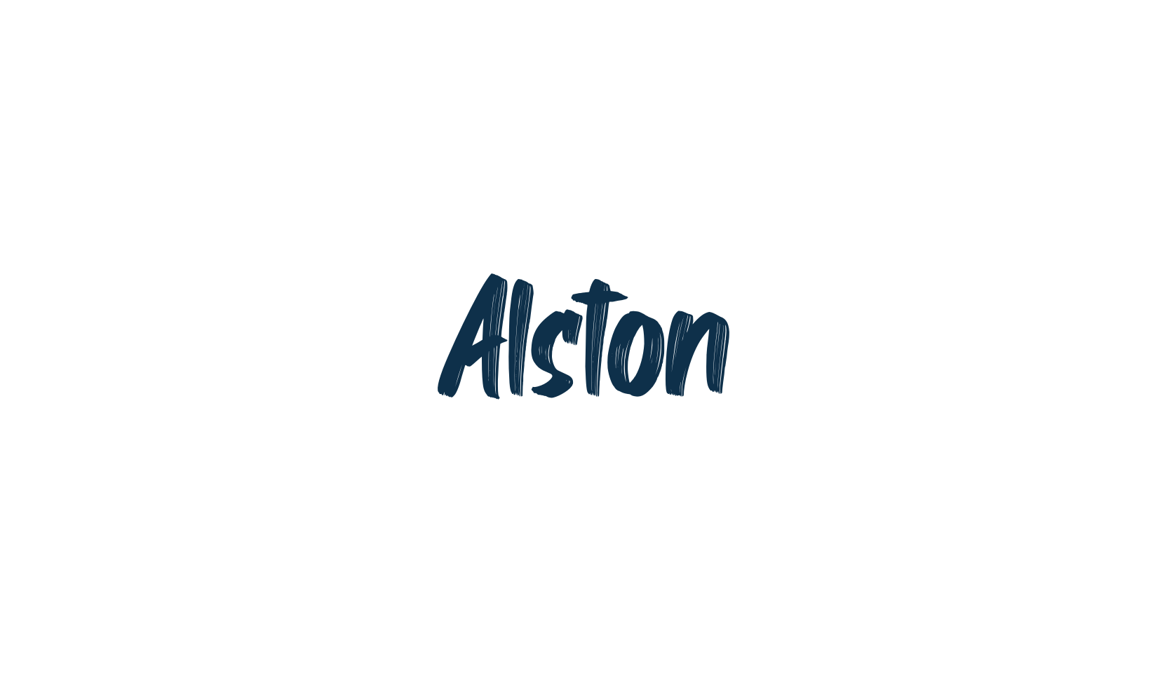 Alston, brush font preview