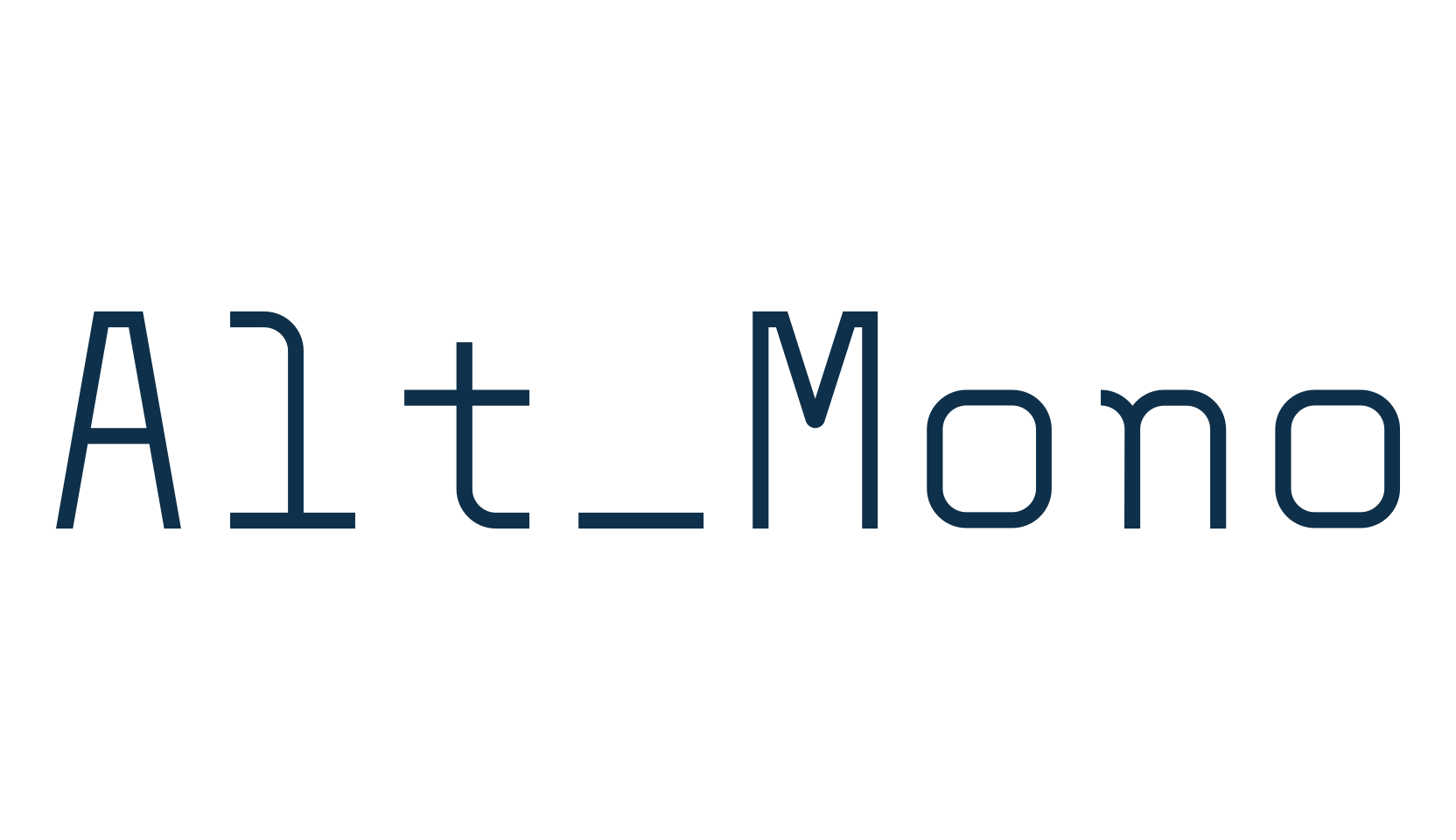 Alt_Mono, fixed width font preview