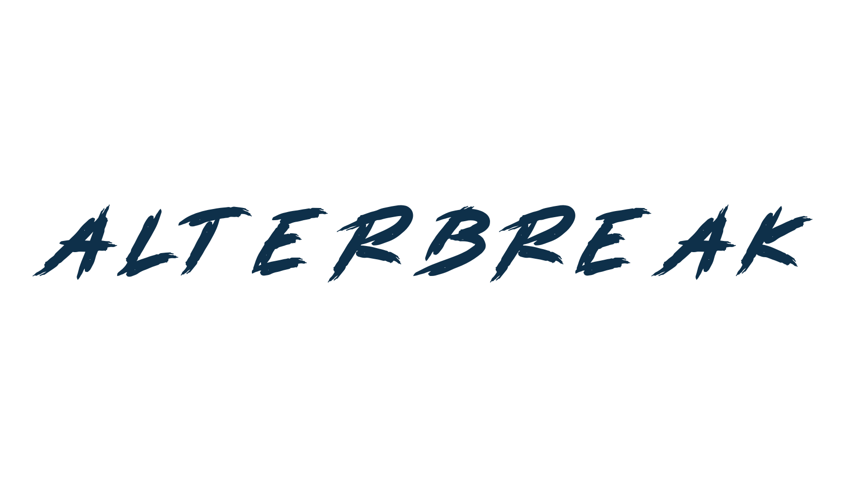 Alterbreak, brush font preview