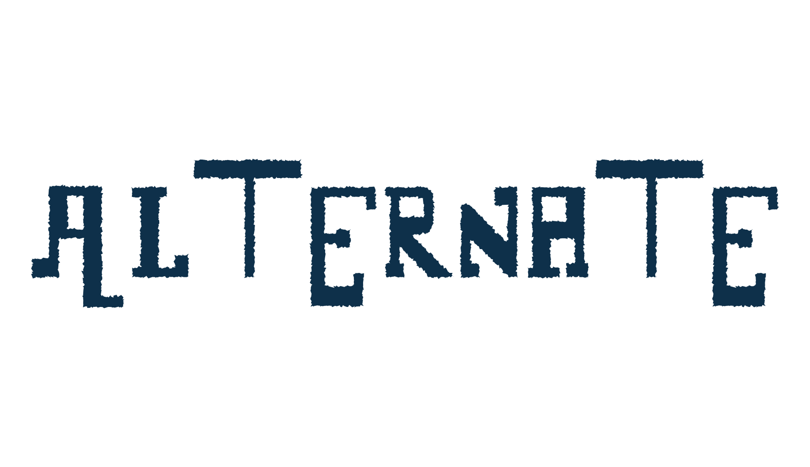 Alternate, fancy distorted decorative font preview