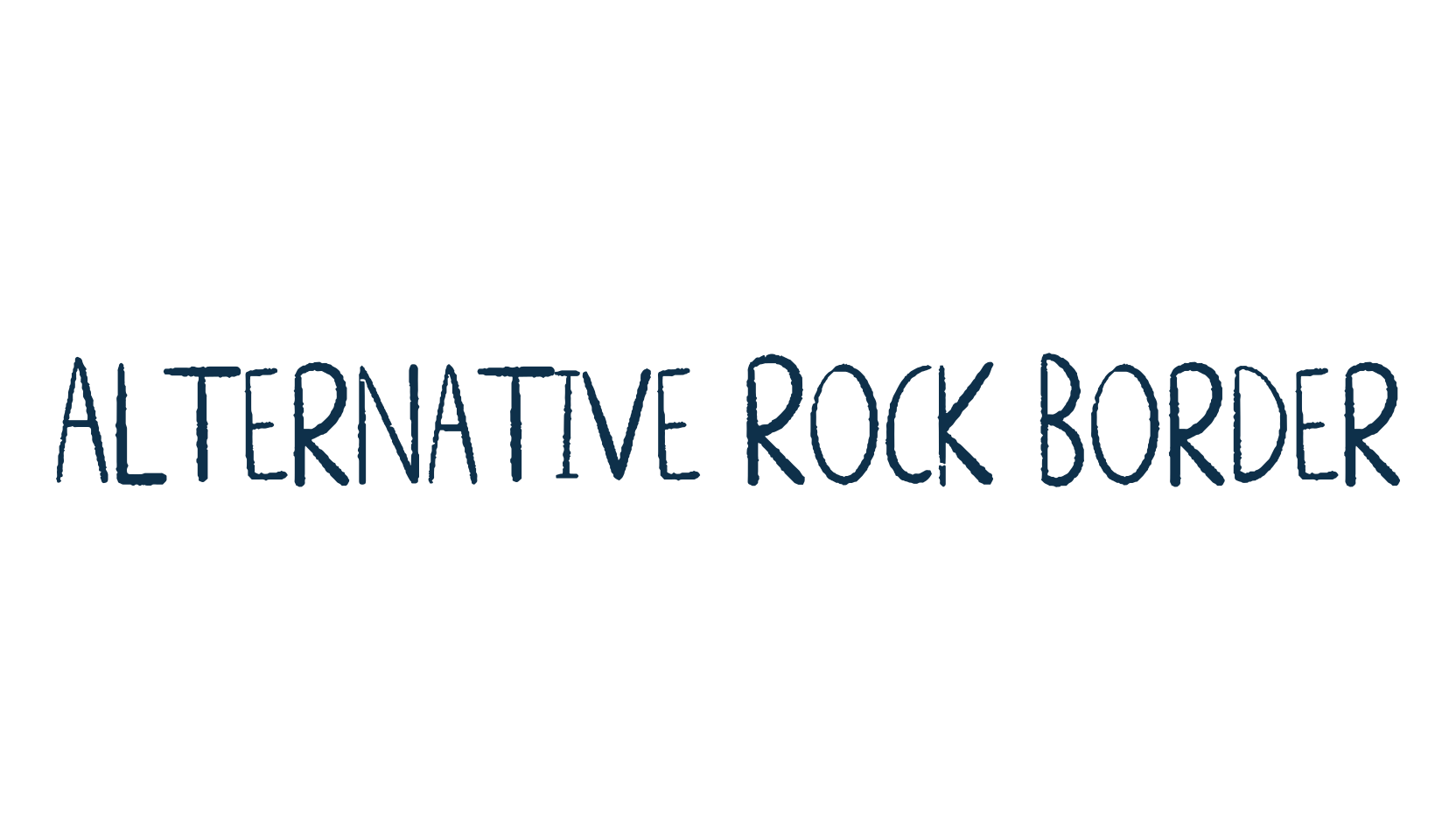 Alternative Rock Border, decorative font preview