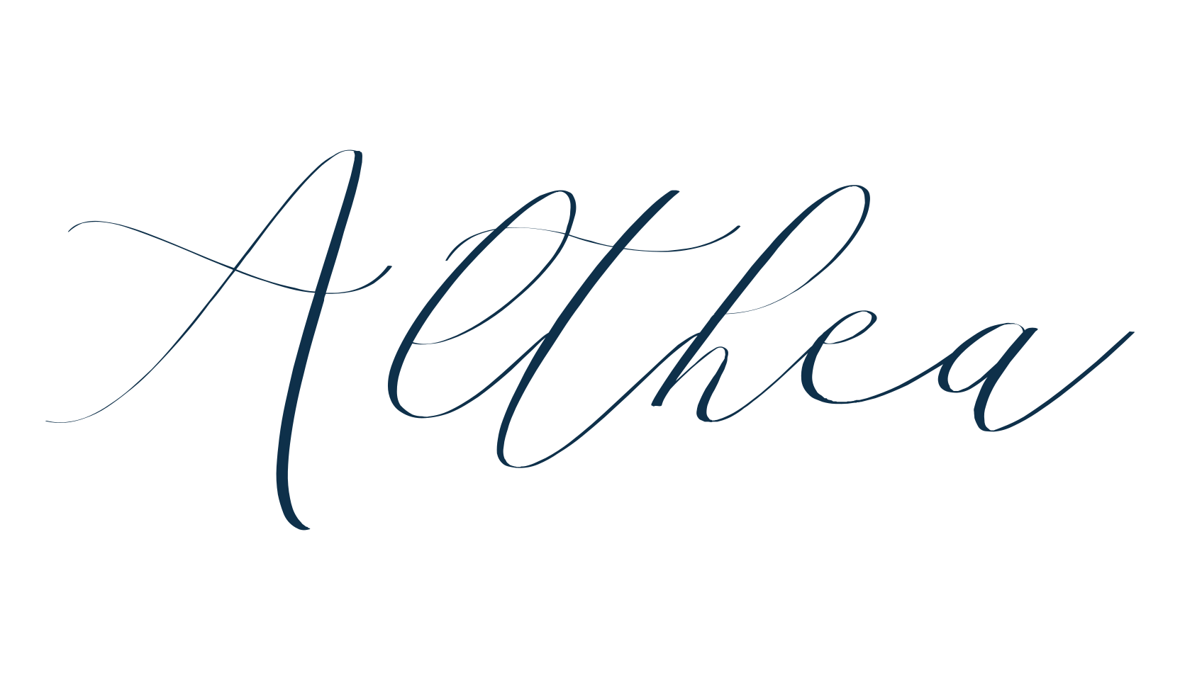 Althea (althea-2), script calligraphy fancy decorative font preview
