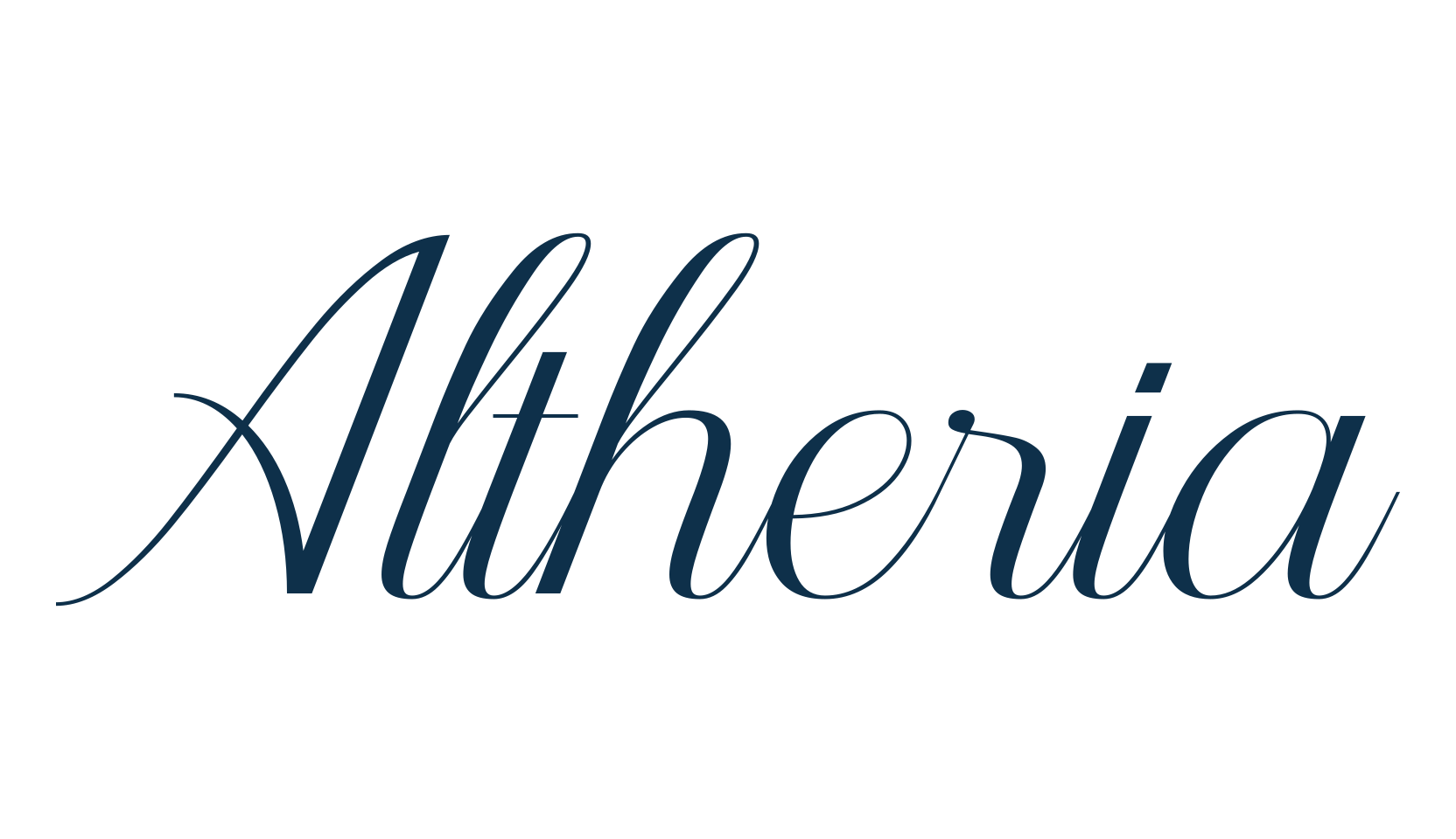 Altheria, script calligraphy fancy decorative font preview