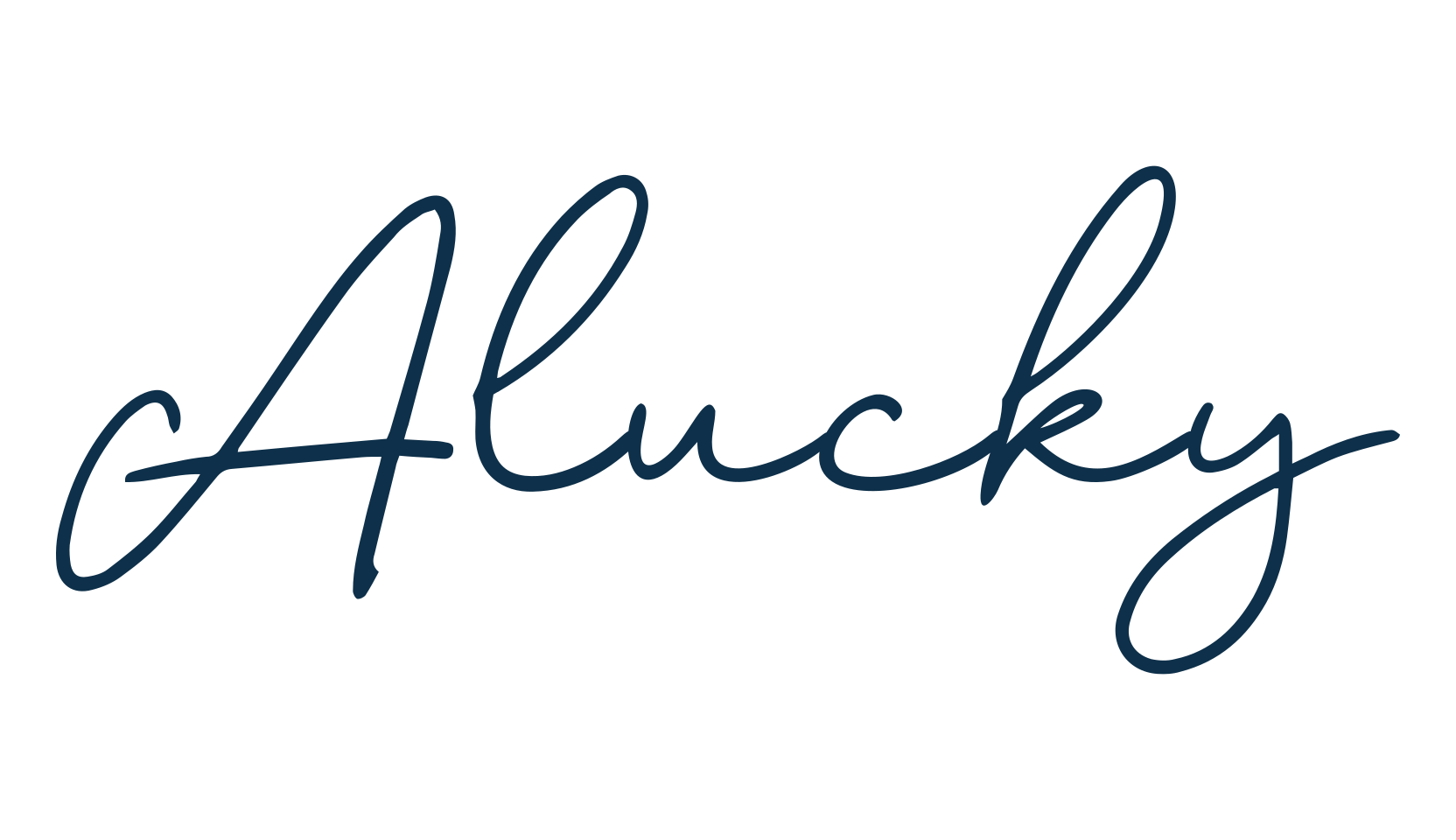 Alucky, handwriting font preview