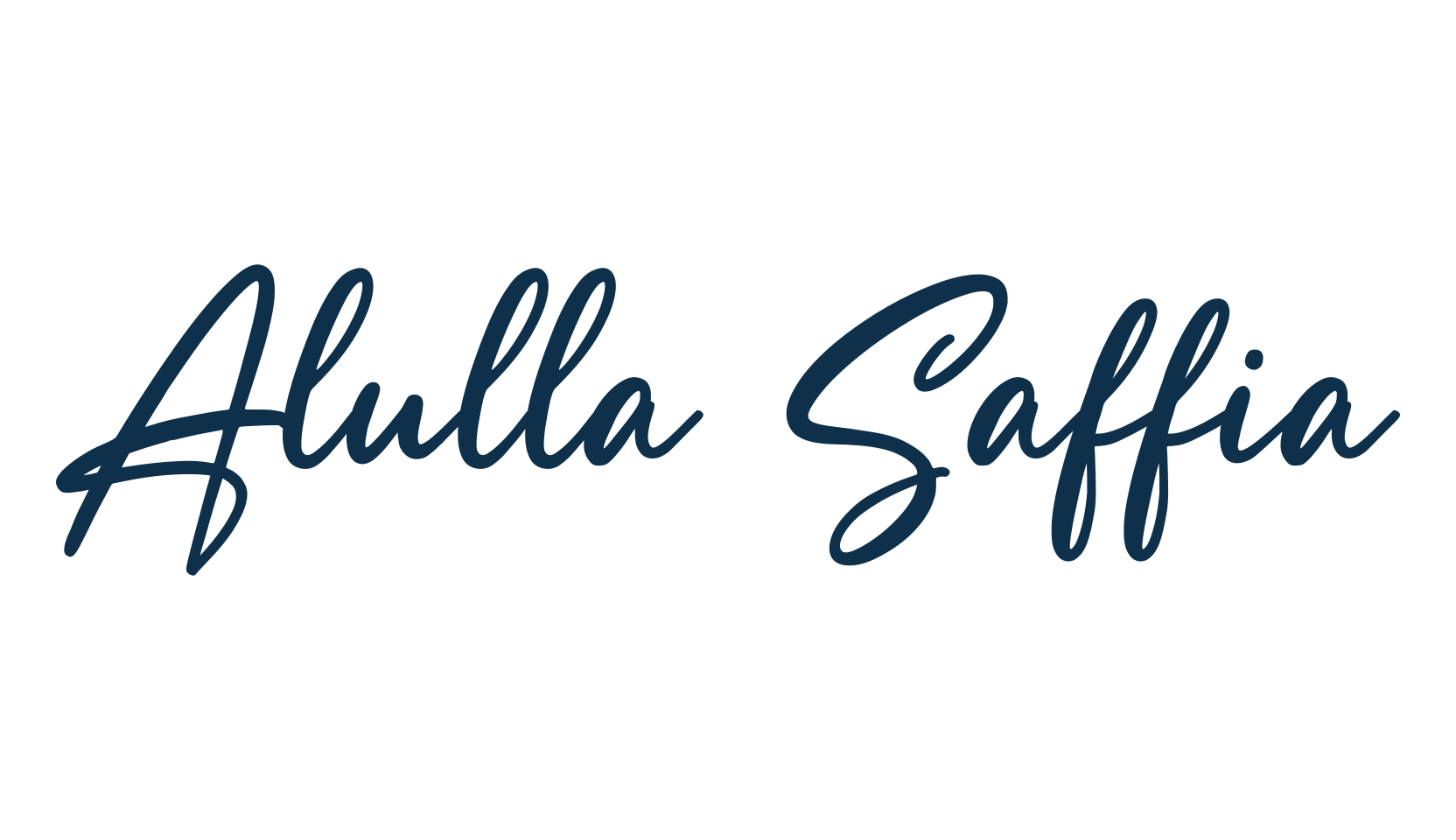 Alulla Saffia, script handwritten fancy decorative calligraphy font preview