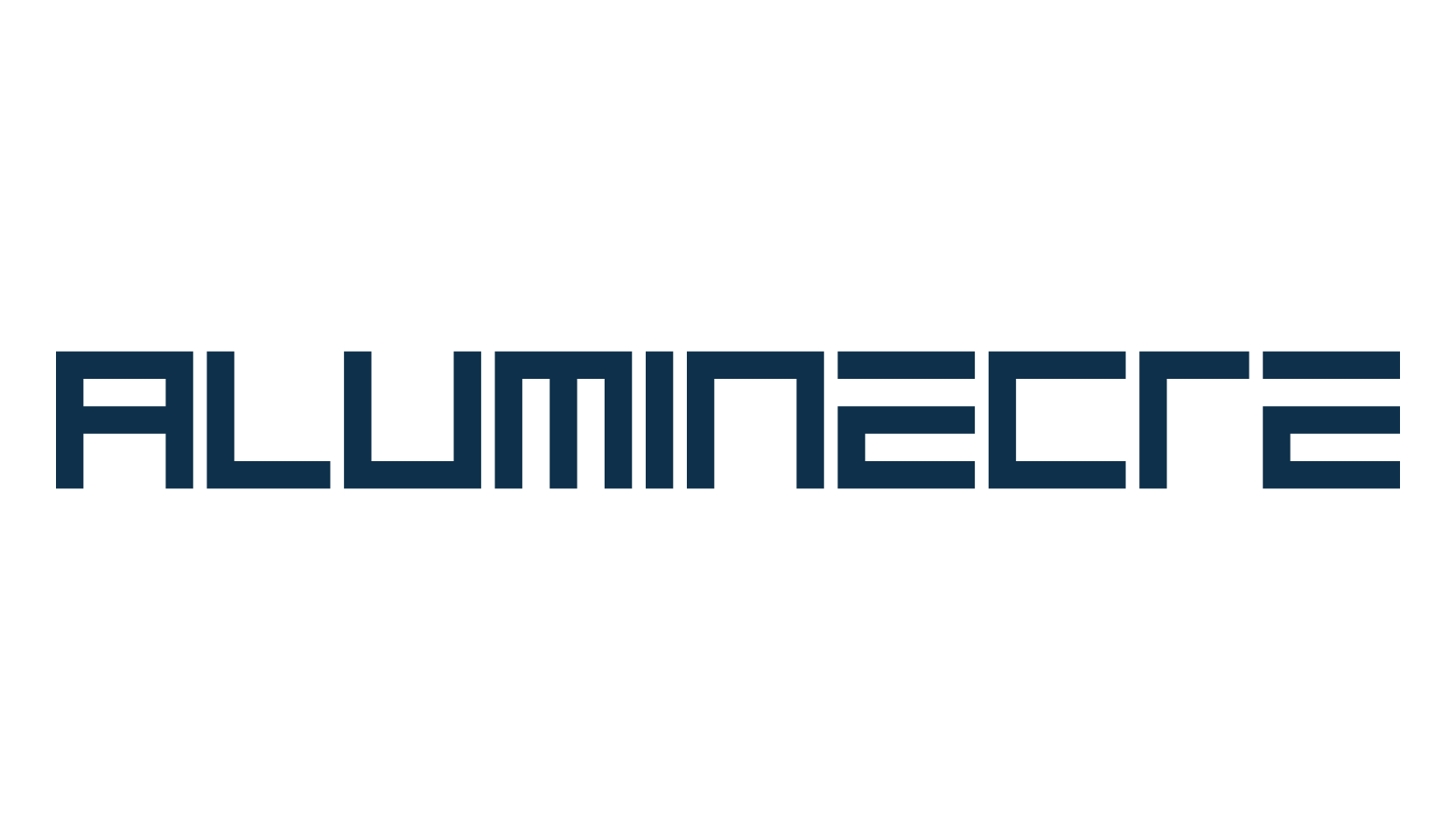 Aluminecre, techno square sci-fi font preview