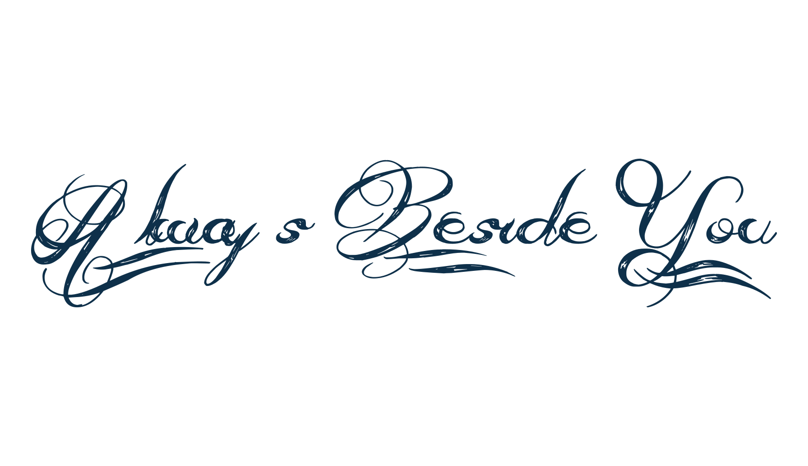Always Beside You, script calligraphy fancy decorative font preview