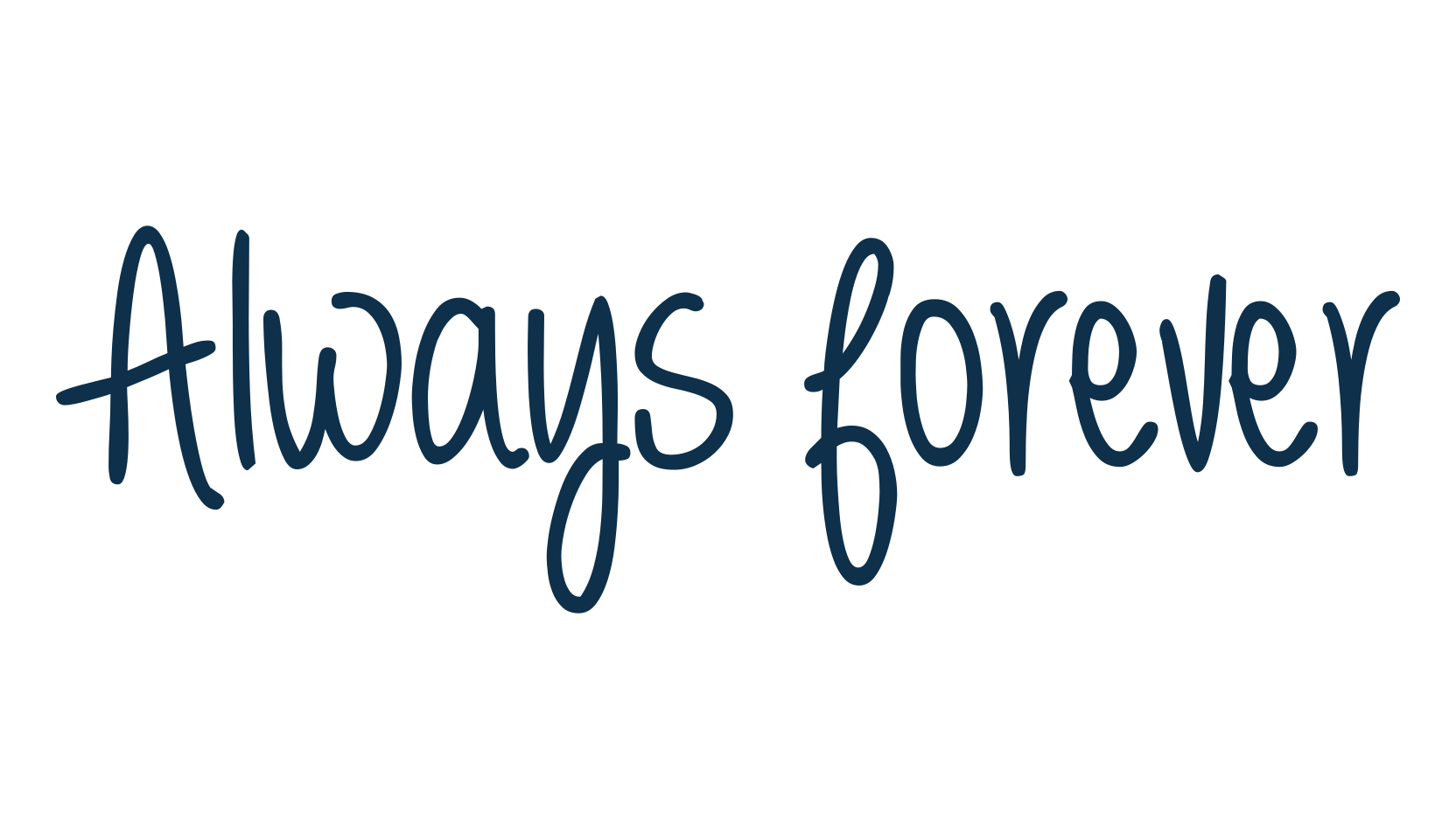 Always forever, handwriting font preview