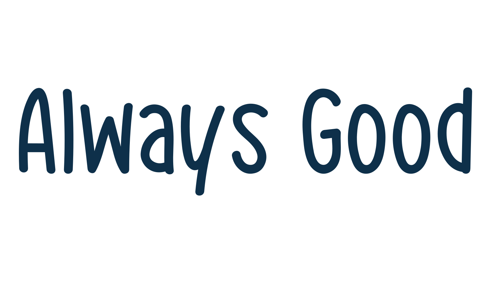 Always Good, script handwritten fancy decorative calligraphy font preview