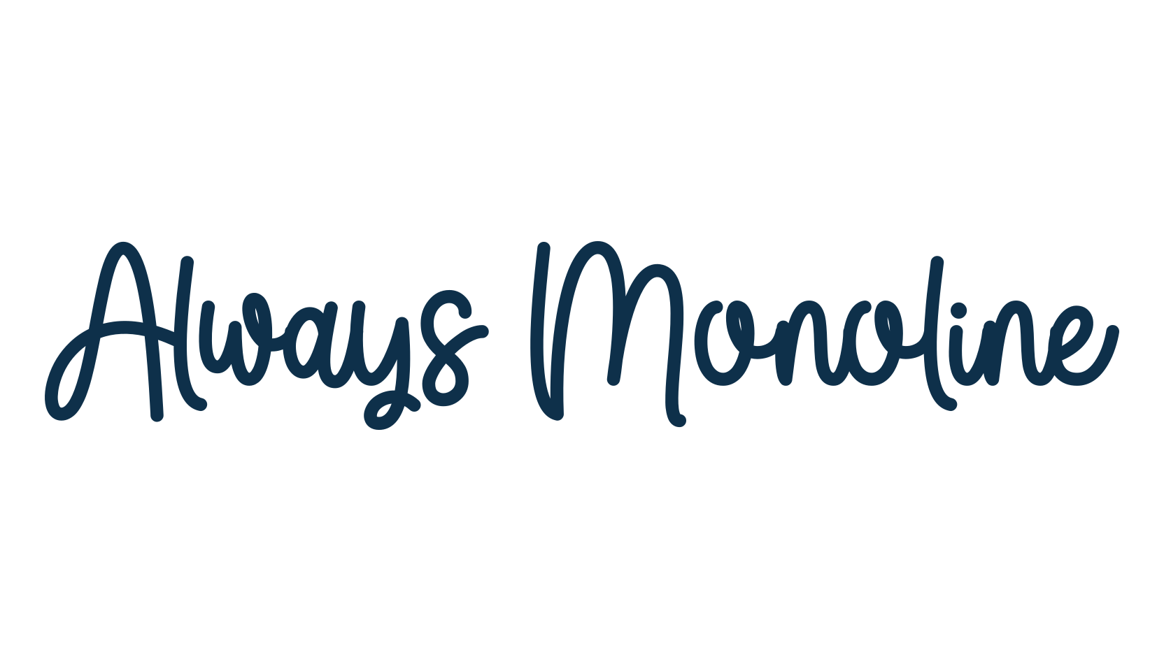 Always Monoline, script handwritten fancy decorative calligraphy font preview