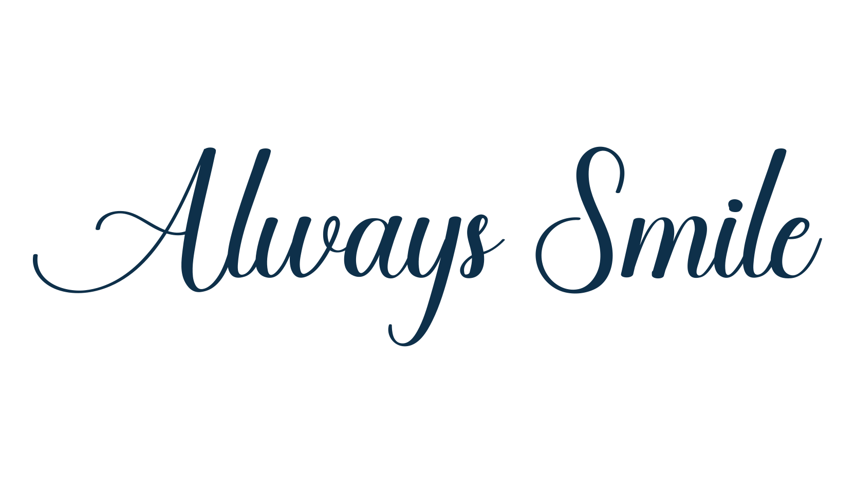 Always Smile, script calligraphy fancy decorative font preview