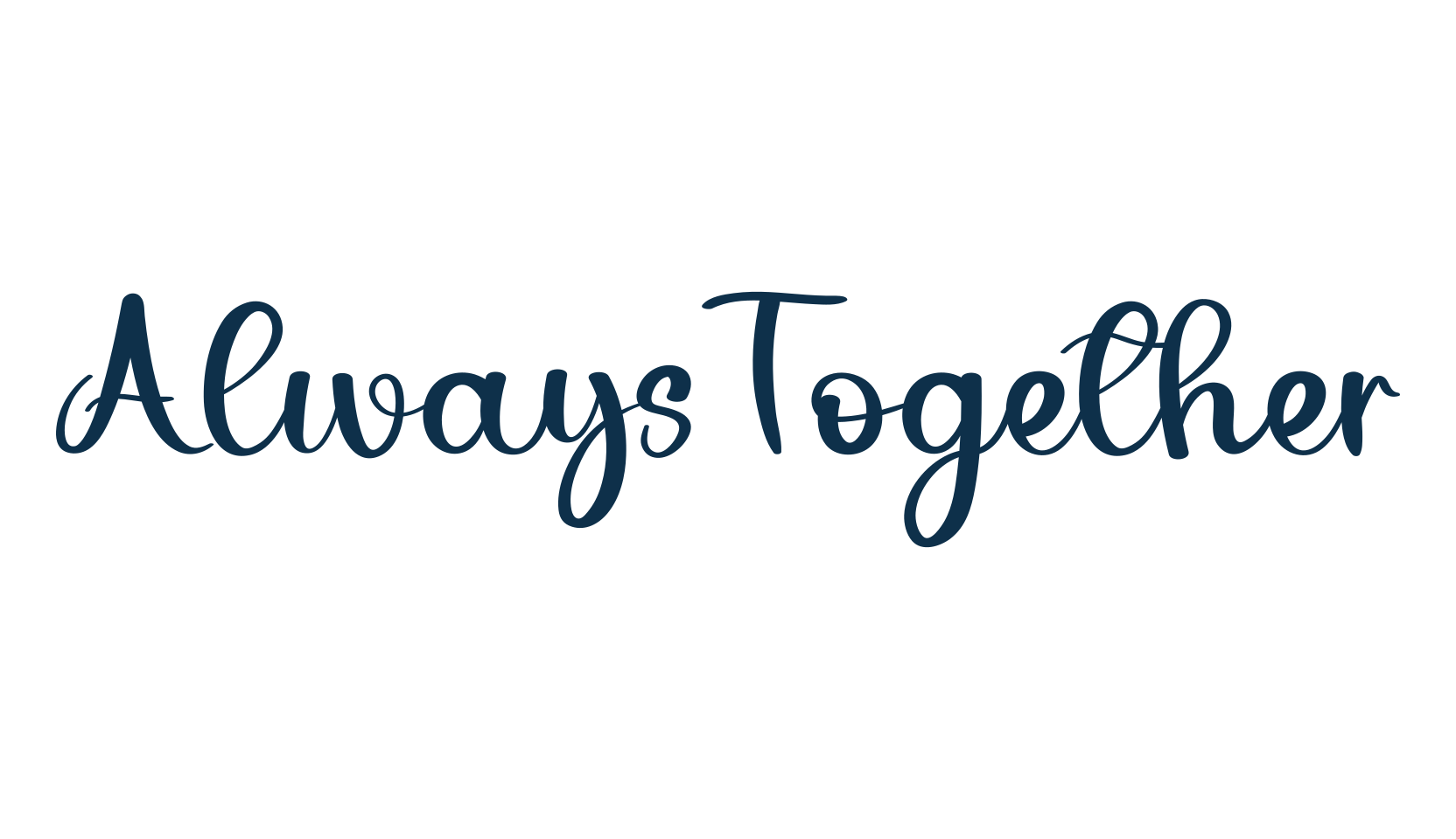 Always Together, handwriting font preview